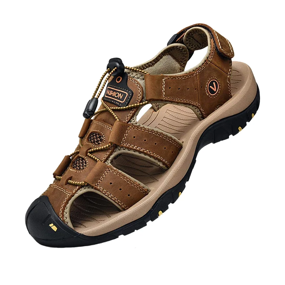 Hombre Sandalias de Verano Playa de Senderismo para Hombres Exterior | Deportivas Zapatos Trekking Casual Zapatos de Montaña Cuero Exterior Comodidad