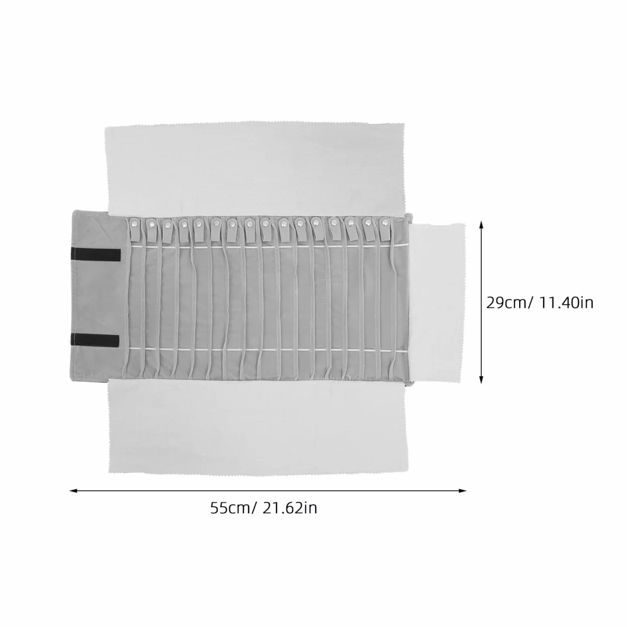 Alipis Bolsa De Rollo De Joyería Multifunción Ligera Para Viaje Organizador Plegable De Anillos Pendientes Y Collares Con Material Suave Y Protección Segura 21.65X11.41X0.39In