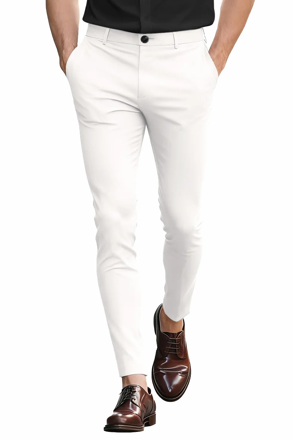 GINGTTO Pantalones Chinos Hombre Skinny Elásticos Pantalón Slim Stretch para Hombres