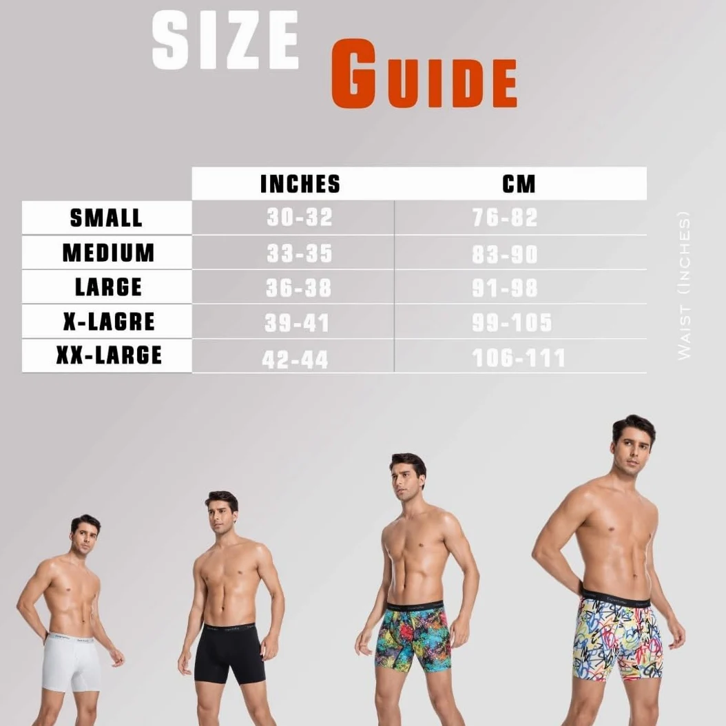 Calzoncillos Bóxer Largos Hombre Algodón - Lote de 6 Unidades - Modelo 15 cm (6 Pulgadas) - Ropa Interior Cómoda, Suave, Transpirable para el Día a Día, Deporte o Casa