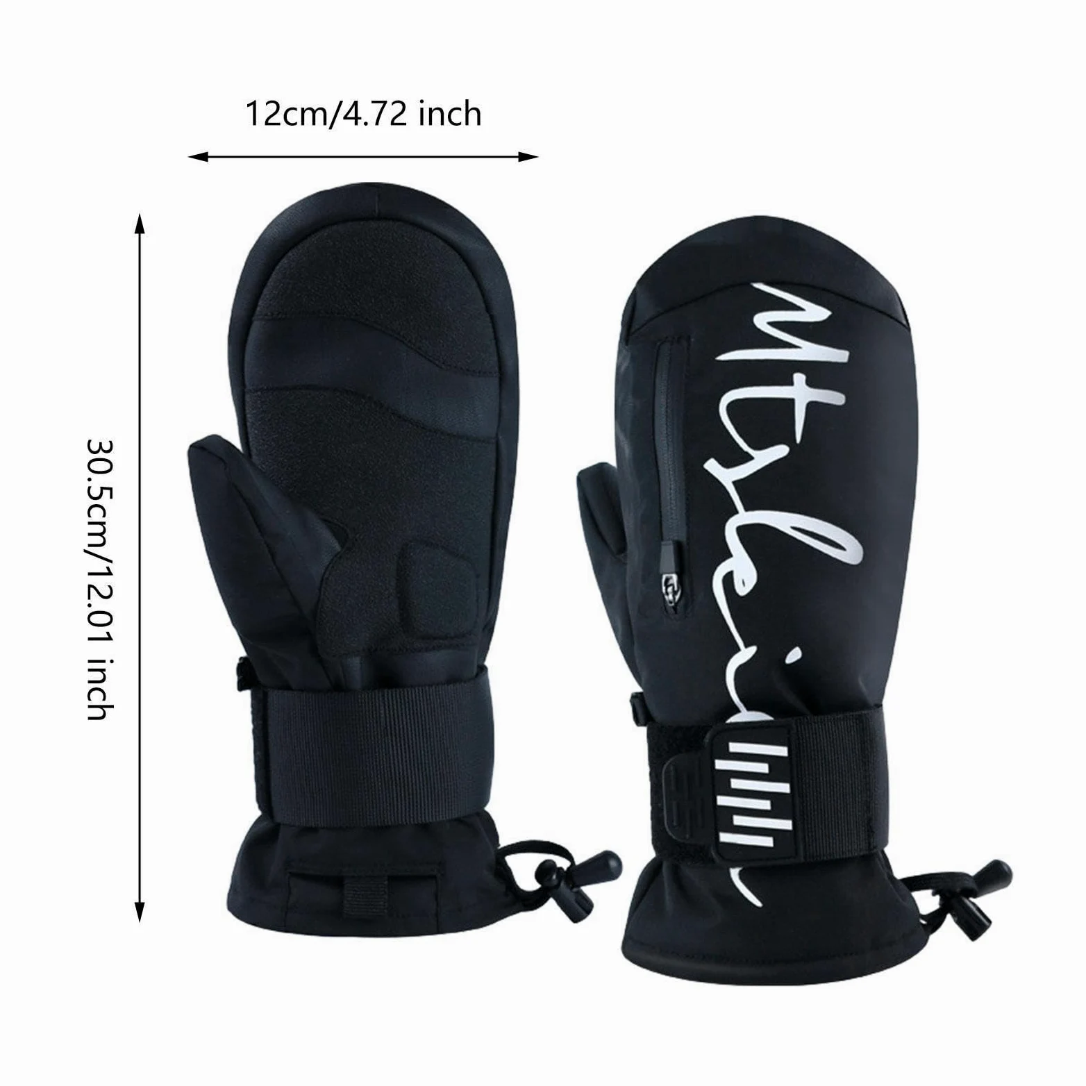 Qianly Guantes de Esquí con Protector de Muñeca y Aislamiento Térmico Antideslizantes con Absorción de Impactos y Forro de Felpa Cómodos Adecuados