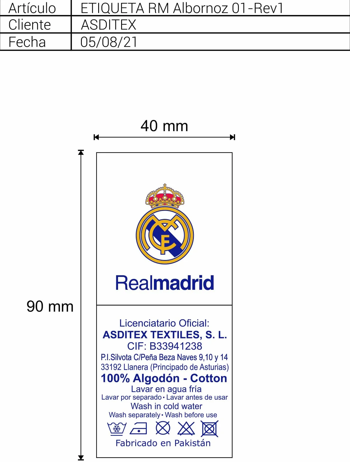 Albornoz Niño/a Oficial Real Madrid Club de Futbol