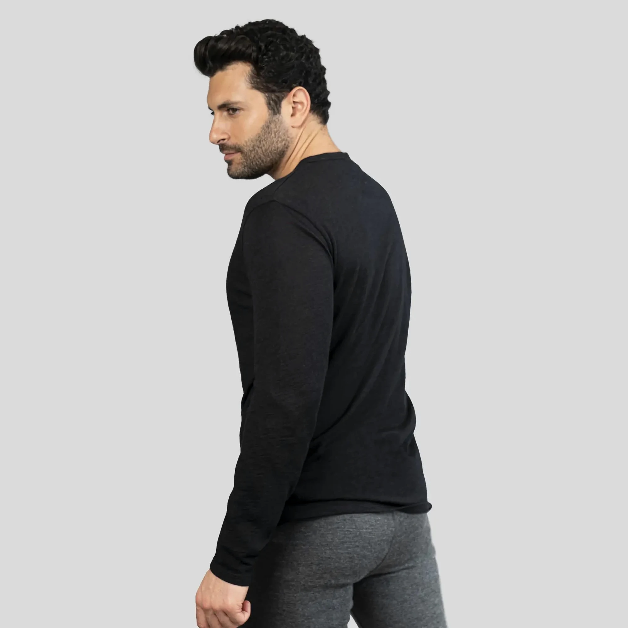 Arms of Andes Men's Alpaca Wool Long Sleeve Base Layer: 160 Ultralight