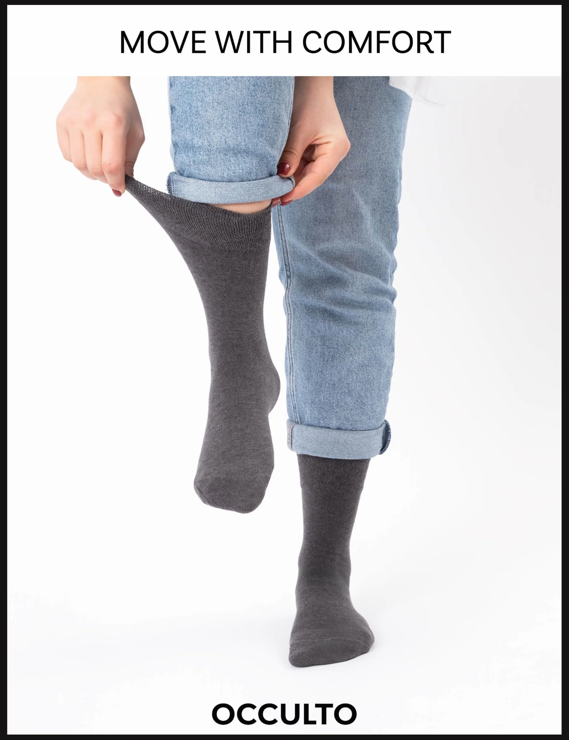 Occulto Calcetines Diabeticos para Hombre & Mujer 6 Pares (Modelo: Oliver)