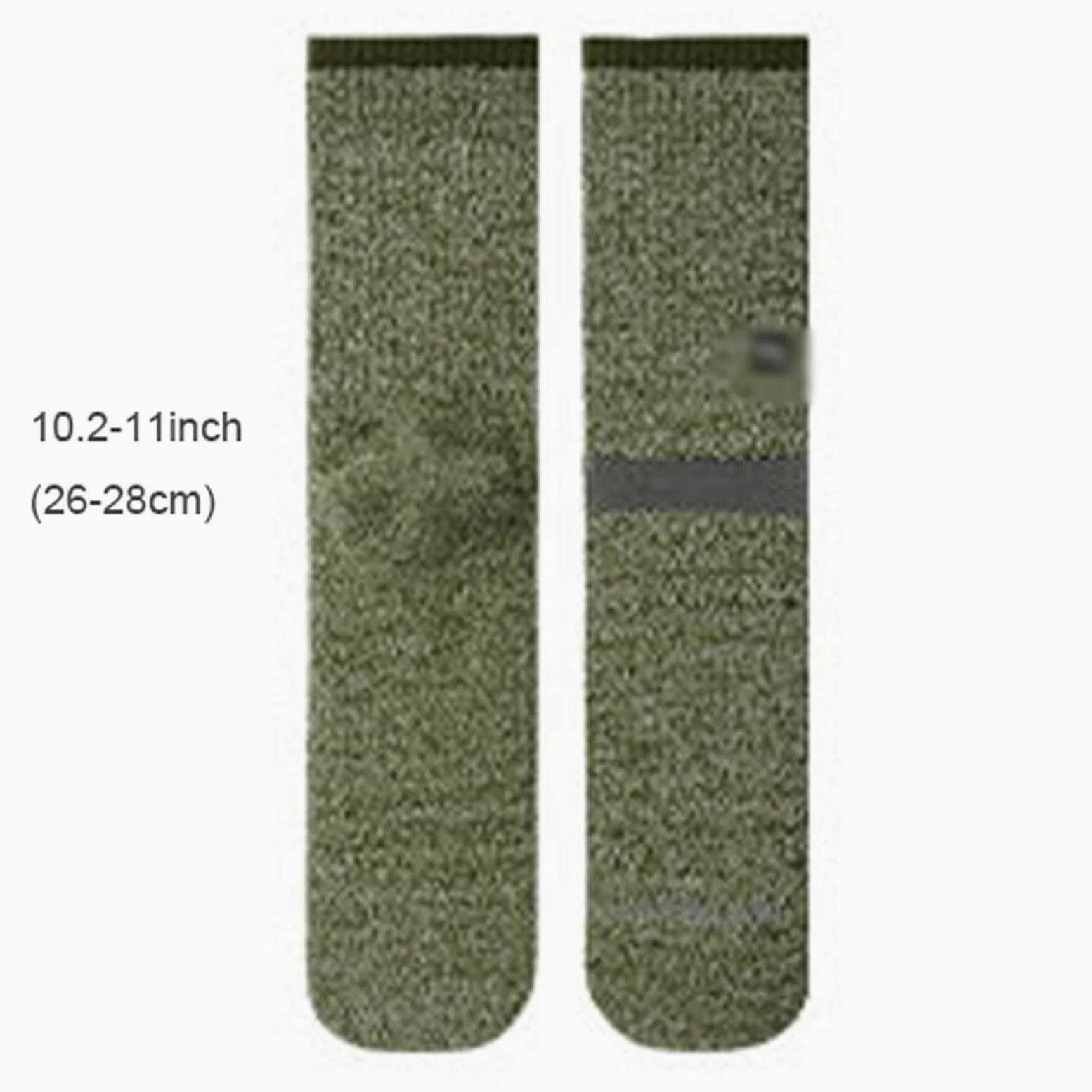 calcetines de hombre Calcetines atléticos de lana al aire libre de gran tamaño absorción de humedad secado rápido calcetín calcetines transpirables verde 2 pares (10.2-11 pulgadas) medias de hombre(A)