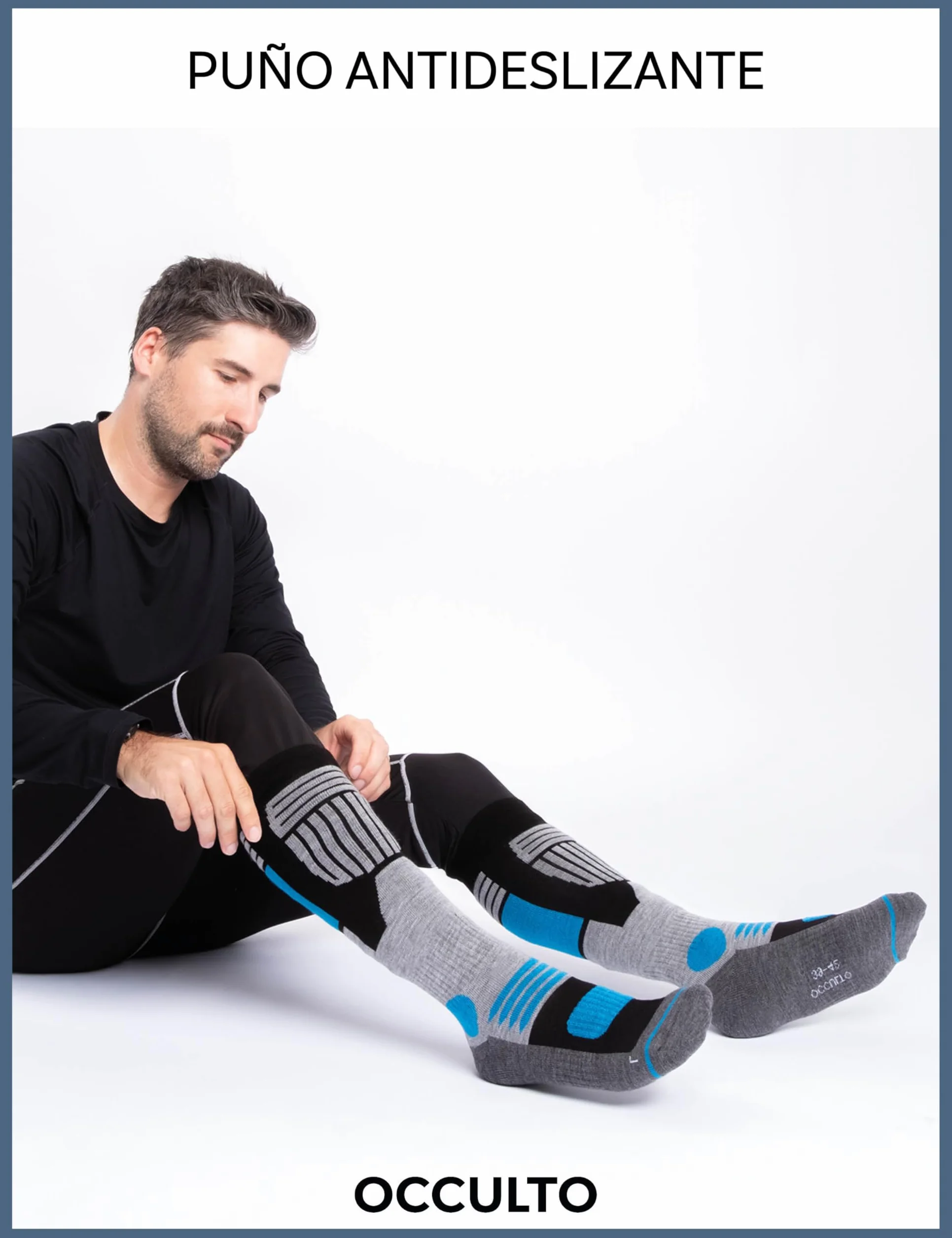 Occulto Calcetines Esqui para Hombre 2 pares, 4 Pares (modelo: Felix)