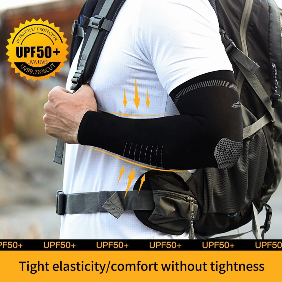 Mangas de protección solar UV UPF 50 Brazos de compresión para hombre y mujer Golf