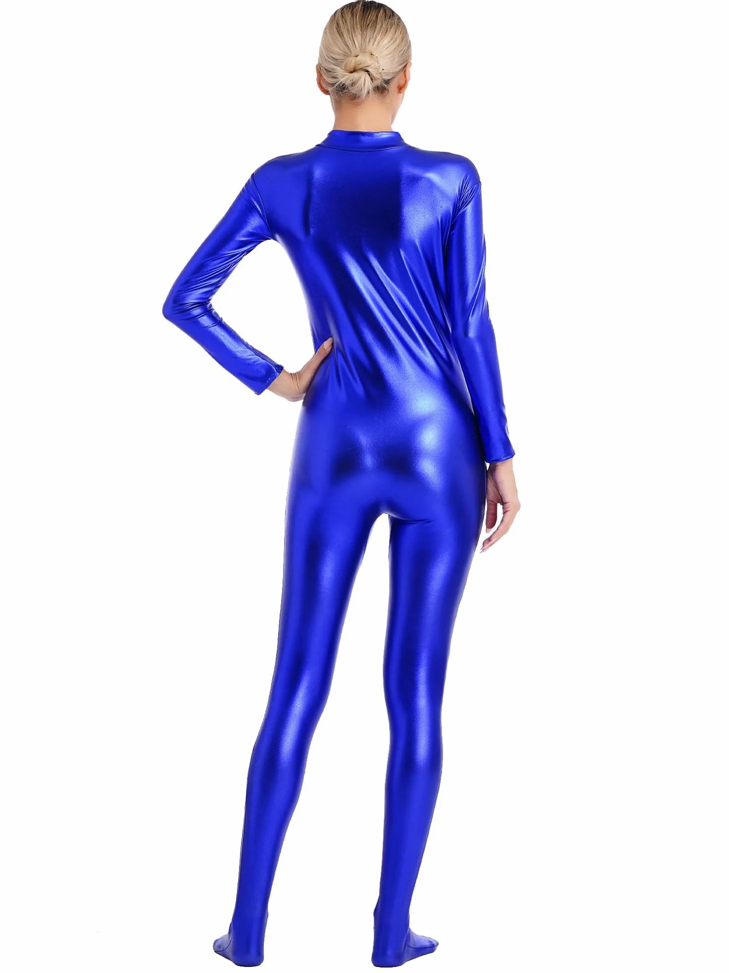 Alvivi Body Ajustado Manga Larga Monos de Gimnasia Ritmica Leotardo de Patinaje Artistica Maillot de Danza Ballet Jumpsuit