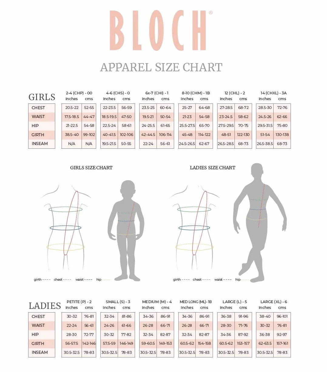 Bloch Dance Lepsi -Maillot de Ballet para Mujer, de Manga Larga