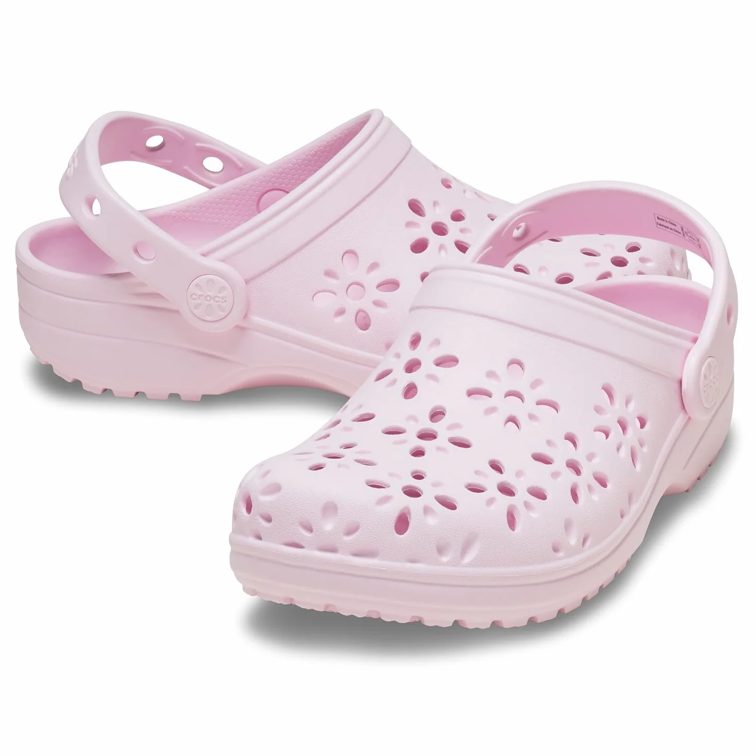 Crocs Classic Floral Cut out Clog K Zuecos niños