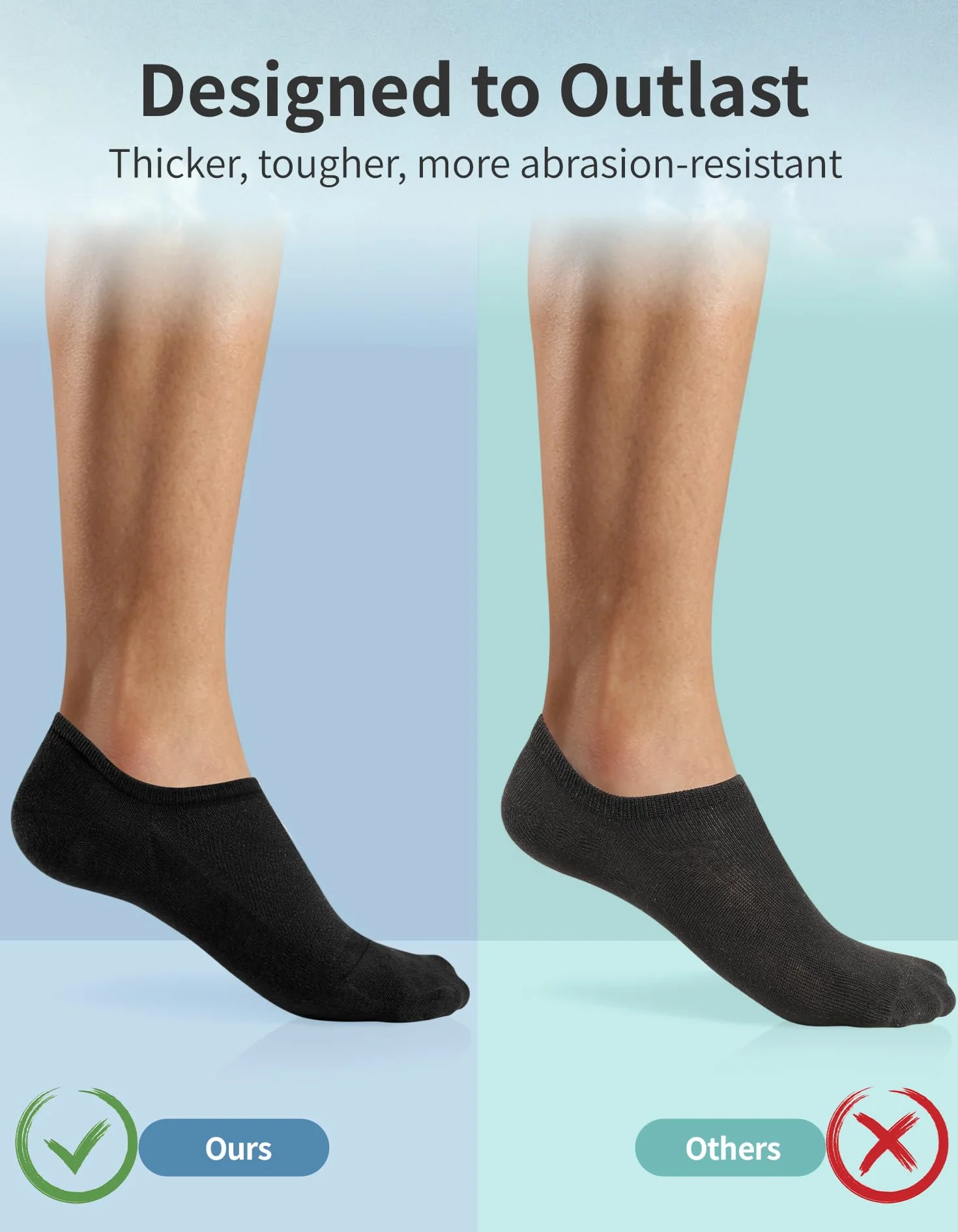 CLOSEMATE 6 Pares Calcetines Invisibles Hombre Bajos de Algodon Transpirables Cortos Verano Antideslizantes Silicona Hombres y Mujeres