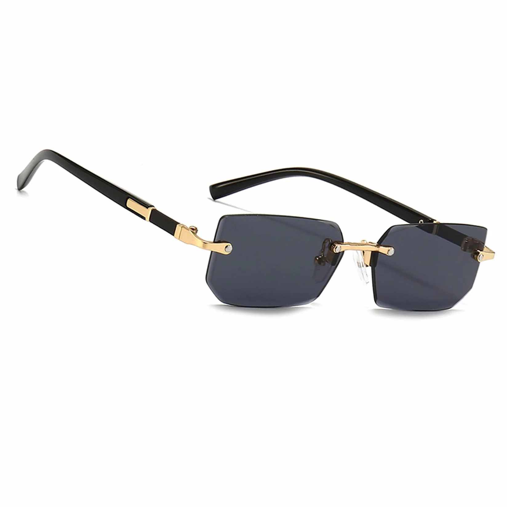 Gafas de Sol Sin Montura Rectangulares Retro Vintage Protección UV para Mujer Hombre