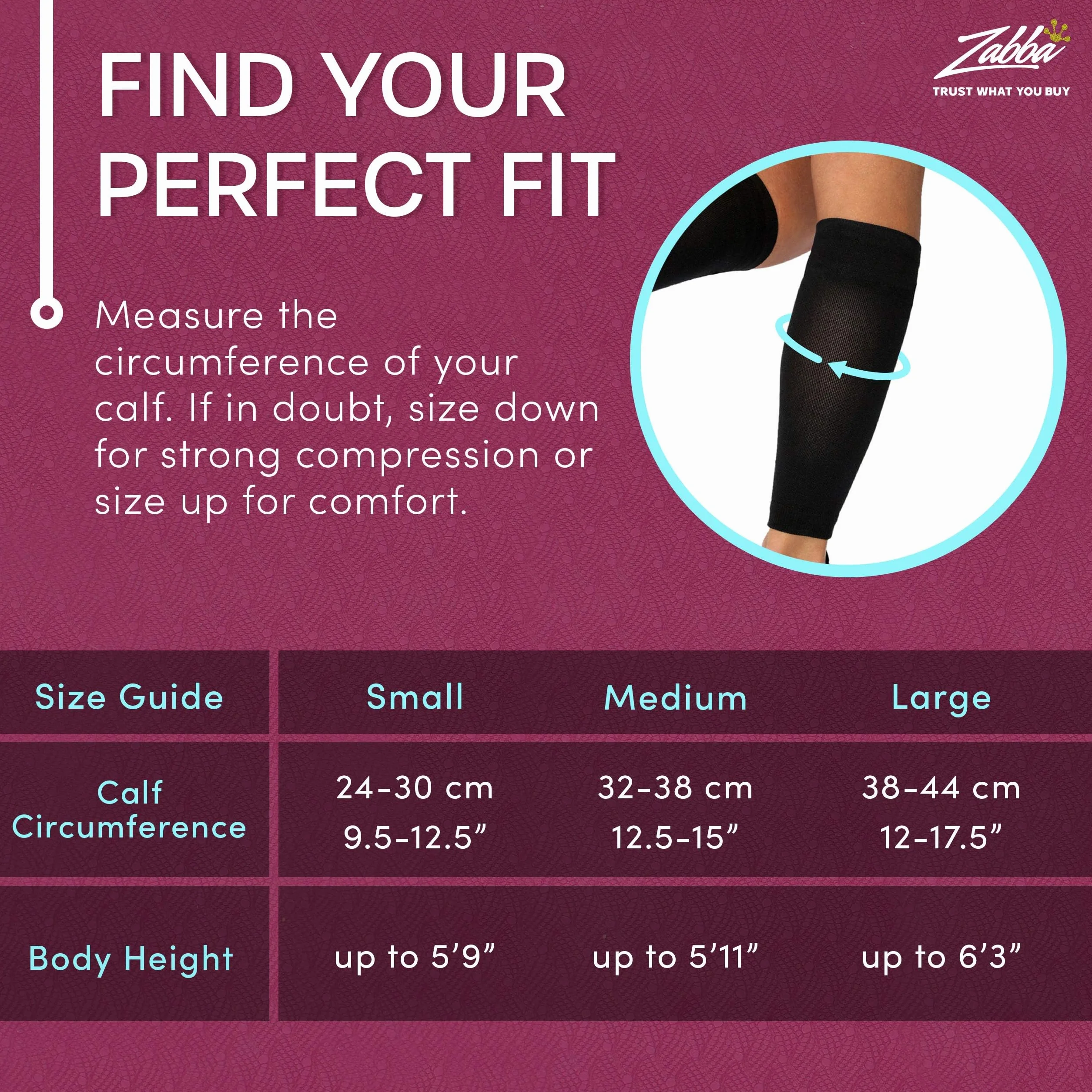 Modetro Sports Medias Compresivas - Manga de Compresión, Calcetines Unisex Compresivos para Dolor de gemelos, Calambres en la Pierna y Circulación, ideal para running