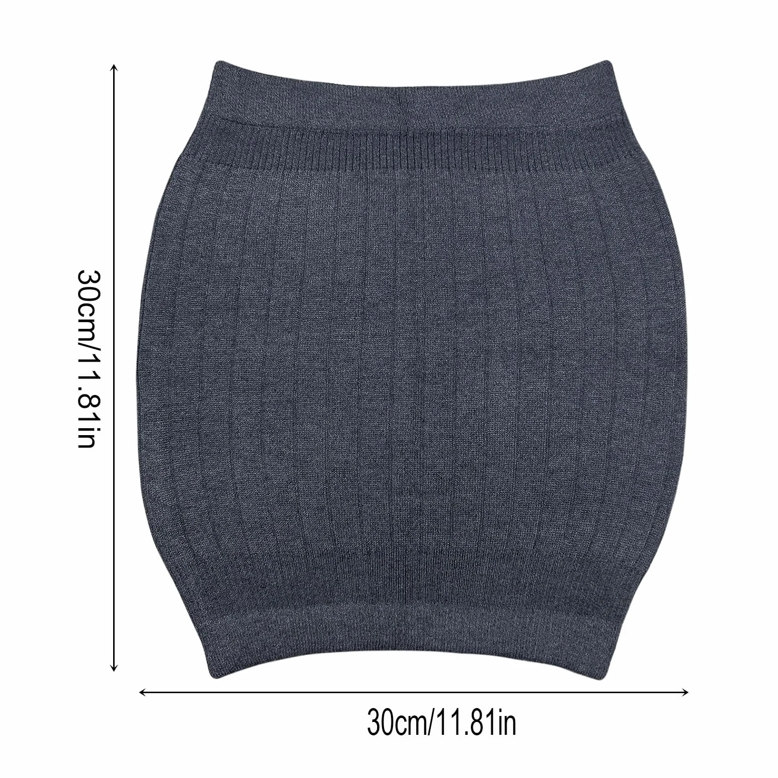 Calentador de Riñones de Lana para Mujer Calentador de Riñones para Mujer Cinturón Lumbar Lana Cinturón de Punto Cinturón Lumbar Lana Calentador para Mujer, Talla única (Gris)