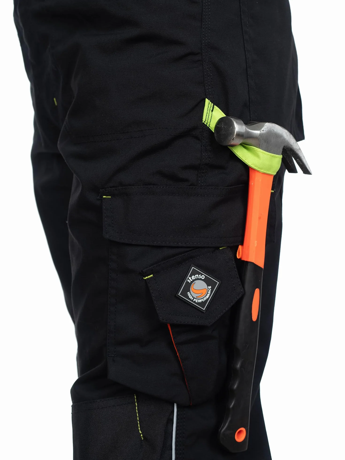 Stenso Prisma Peto de Trabajo para Hombre - Resistentes y con numerosos Bolsillos - Negro EU48