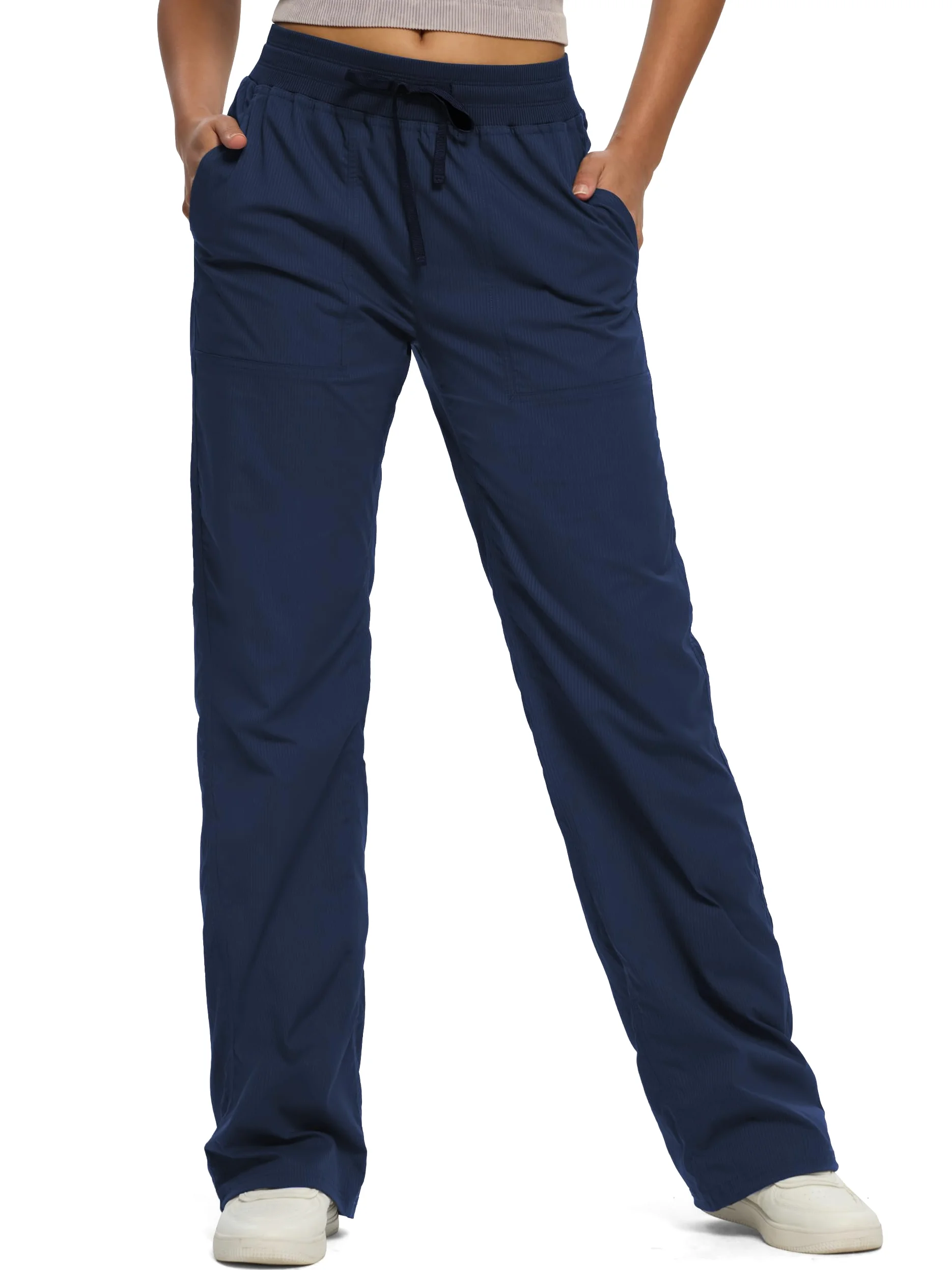 SEVEGO Pantalones de estudio de baile ligeros con entrepierna de 30, 32, 34 y 36 pulgadas de alto para mujer, pantalones de estudio de baile fruncidos para entrenamiento, atléticos, casuales