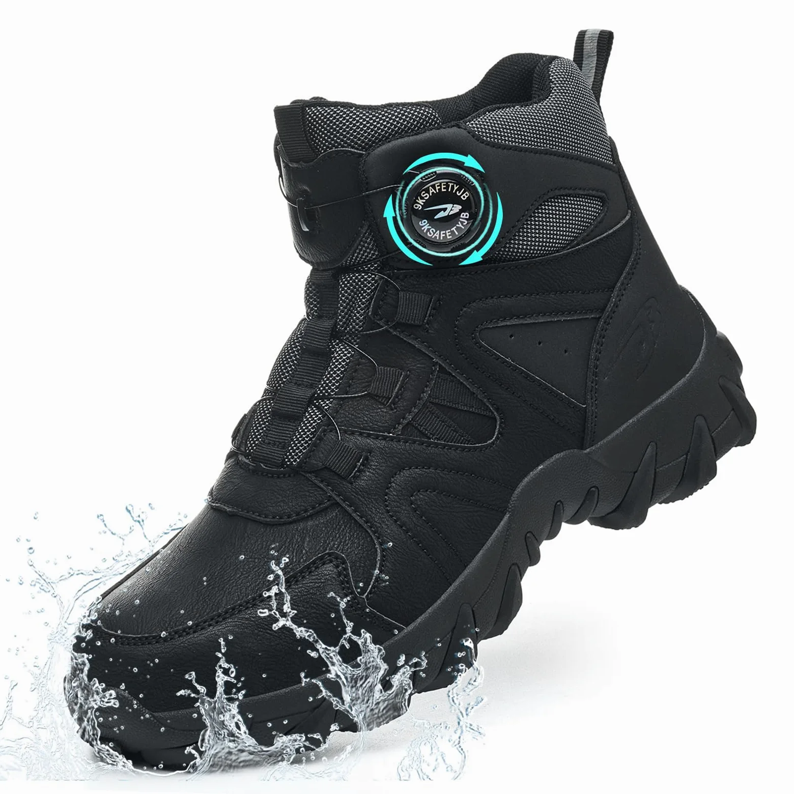 Zapatos de Seguridad Impermeable Botas de Seguridad para Hombre Mujer Impermeable Botas de Trabajo Punta de Acero Ligeras Zapatillas de Seguridad Antideslizantes