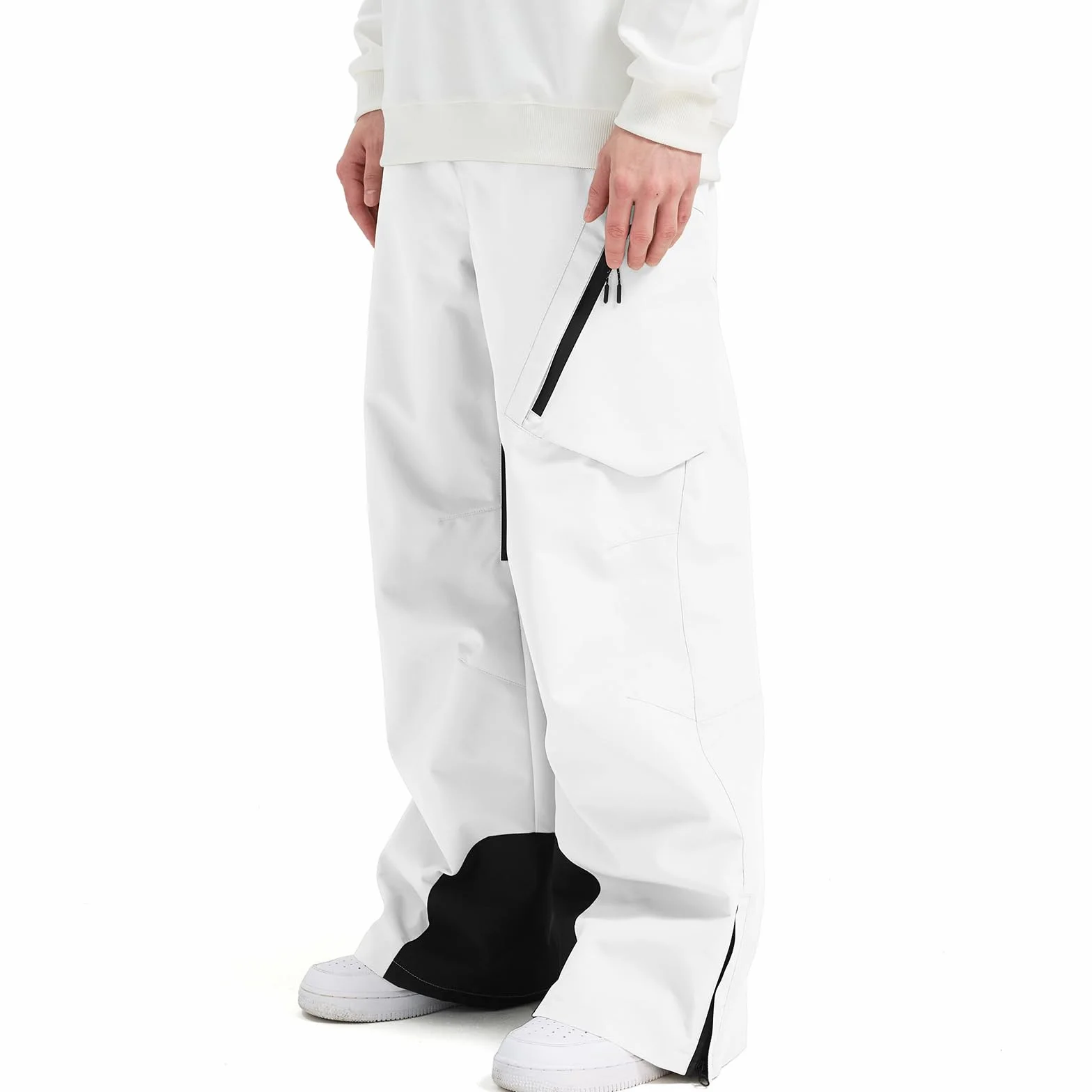 Pantalones de nieve para hombre HOUZONIY impermeables con tirantes esquí invierno