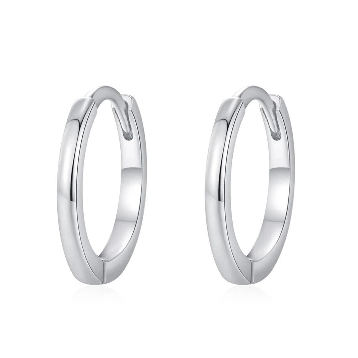 Pendientes de platino para mujer 950, pendientes de aro de 11,2 mm, 13,5 mm, 15,6 mm, pendientes de boda, pendientes de aro sin alergias para mujeres