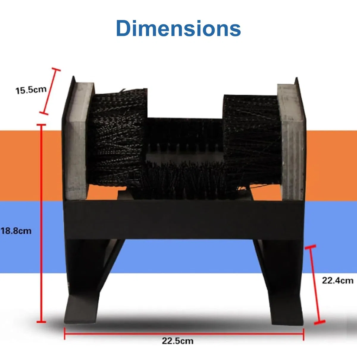 Alfombrilla limpiadora resistente para peldaños de puerta, cepillo para zapatos al aire libre, limpieza rápida, sin doblarse, marco de metal, para eliminar el barro y la suciedad de los zapatos, botas