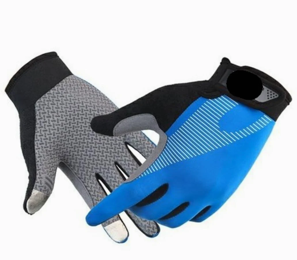 Guantes de Ciclismo Guantes para Hombres Guantes De Ciclismo Pantalla Táctil De Dedo Completo para Mujeres Hombres Guantes Transpirables Guantes Deportivos (Color : Blue, Size : M)