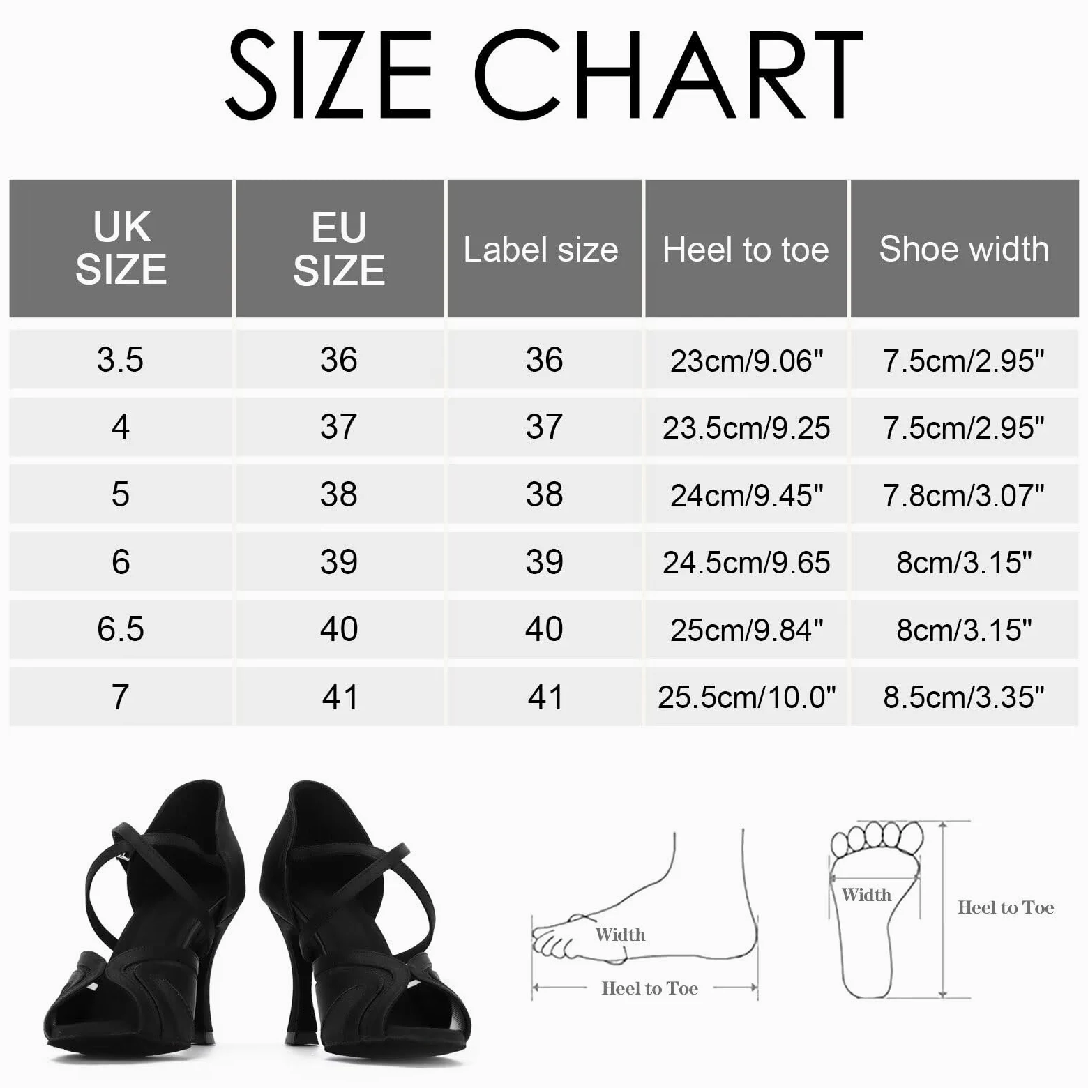 Zapatos de Baile de salón para Mujer Salsa Latin Dancing Heels Party Evening Wedding Dance Pumps con Correa de Tobillo