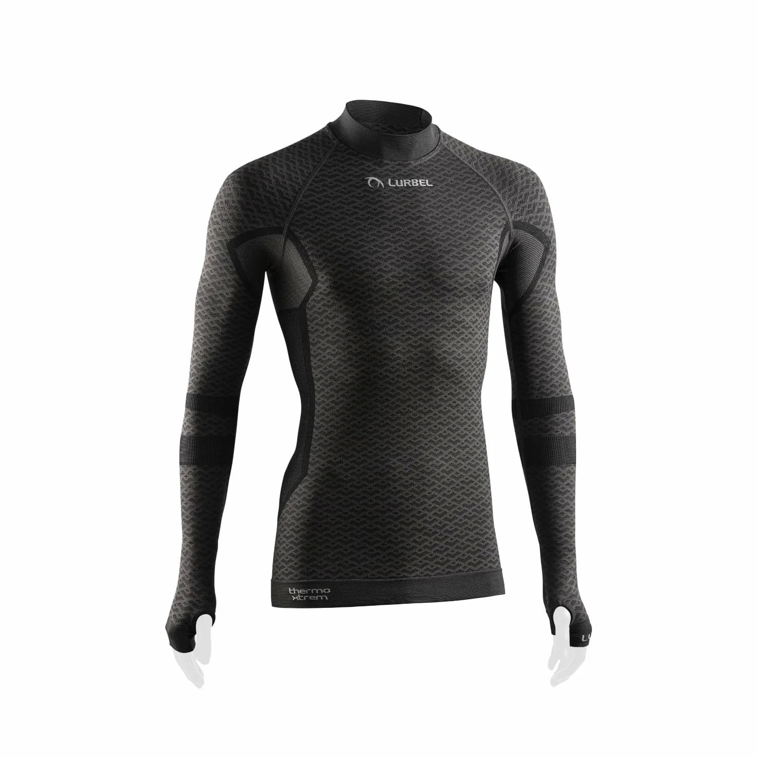 Lurbel Volcano Long Sleeves, Camiseta Térmica, Manga Larga, Transpirable, Prenda de Expedición y esquí. Camiseta para Trekking. Hombre. (XL - Dark Grey)