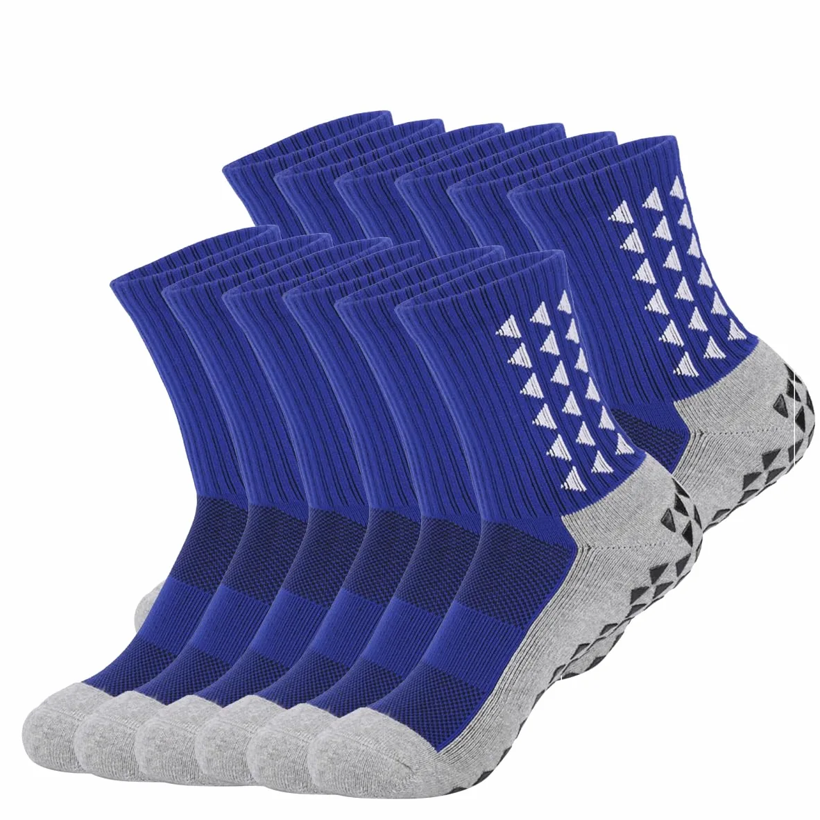 12 pares de calcetines tobilleros con cojín, calcetines deportivos para correr atléticos, calcetines de algodón antiampollas para hombres y mujeres, azul, 12 Pares Azul, 3-5