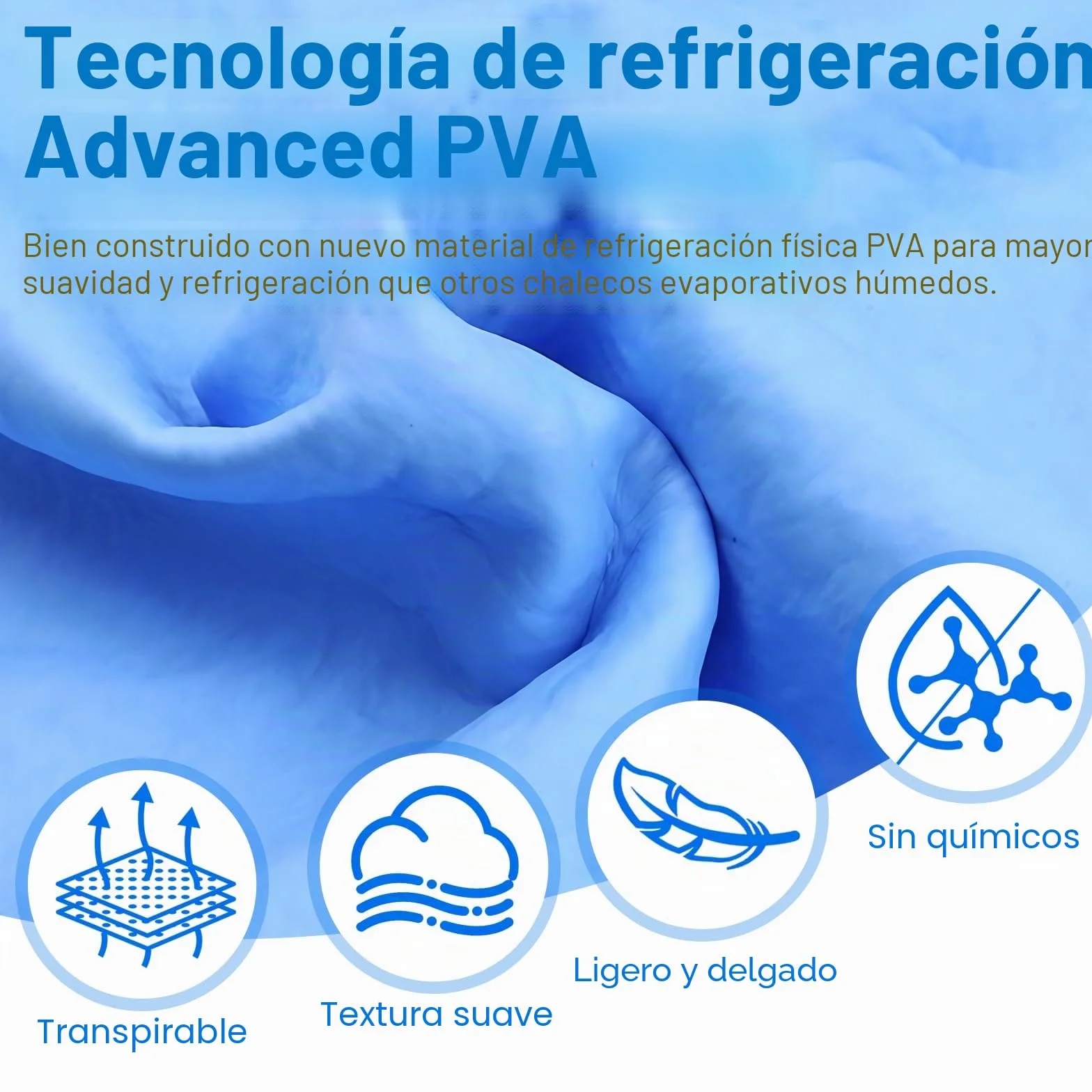 Chaleco refrigerante reutilizable para Hombres y Mujeres, chaqueta de refrigeración evaporativa de tejido PVA con ajuste ajustable para deportes al aire libre, senderismo y trabajo