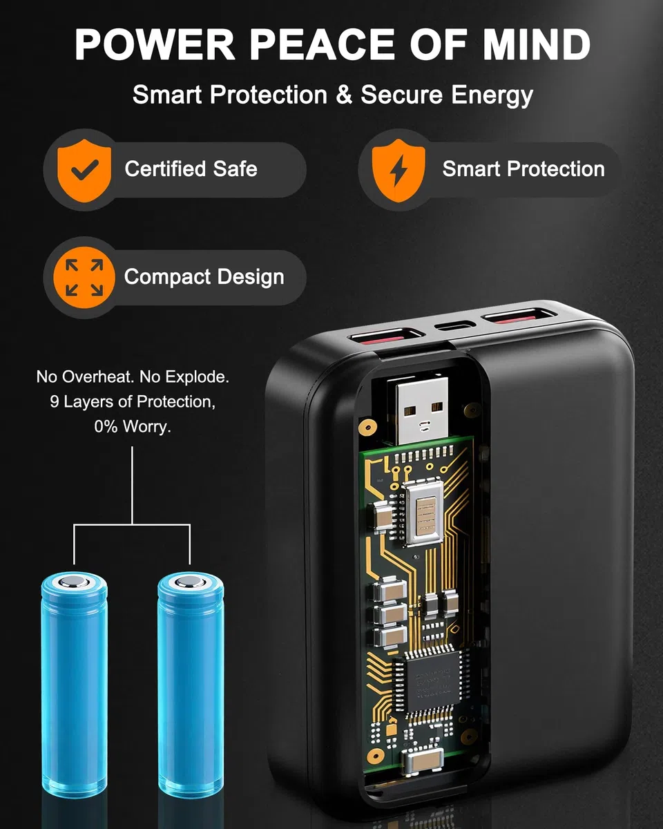 Loowoko Sudadera con capucha calefactable unisex con power bank 10.000 mAh – 3 niveles de temperatura + 6 zonas de calor – Lavable – Para trabajo exterior, moto, paseos