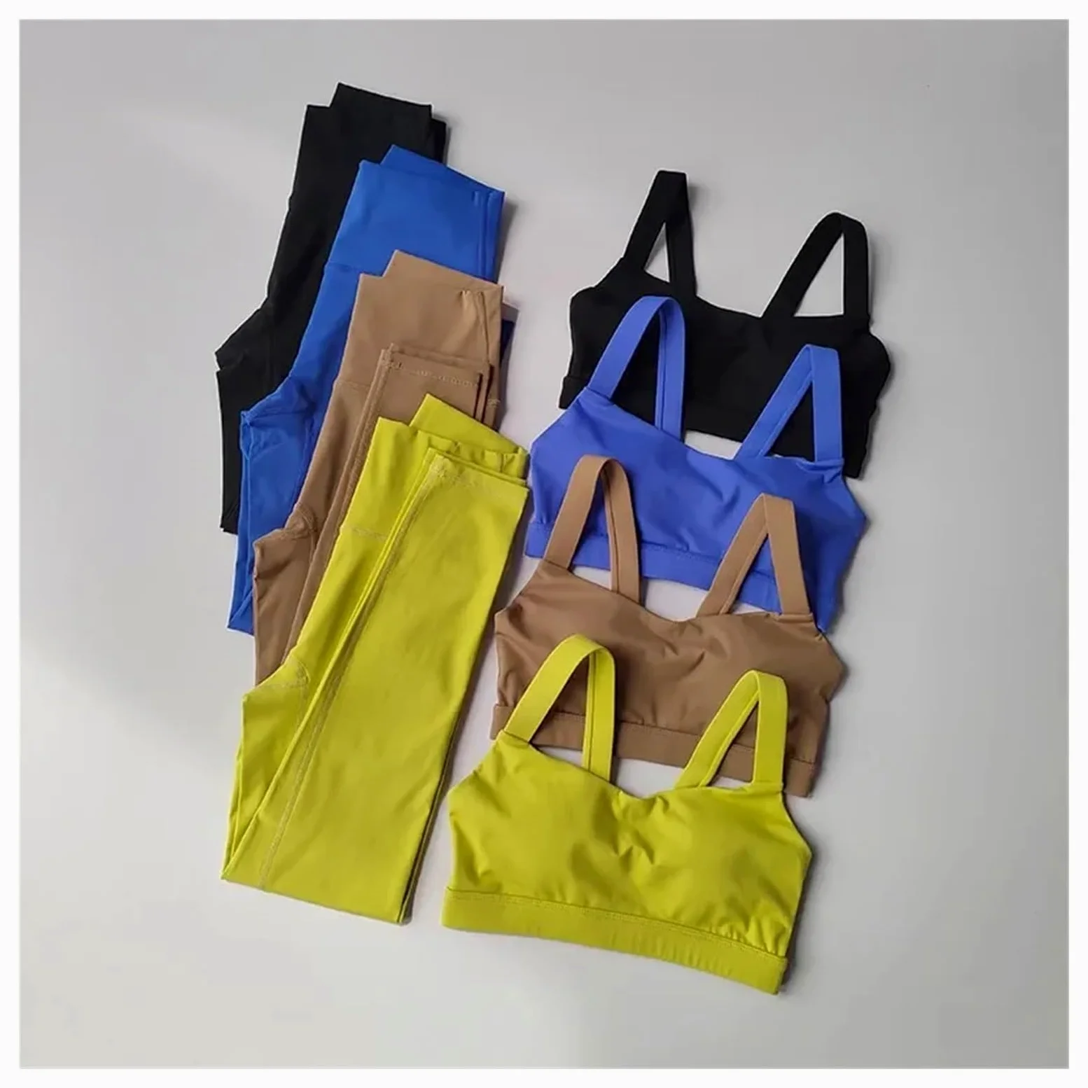 1 Set Seamless Yoga Suit Women Sports Bra High Waist Leggings Shorts Outfit Gym Fitness Workout Clothes Sportswear para Mujer
