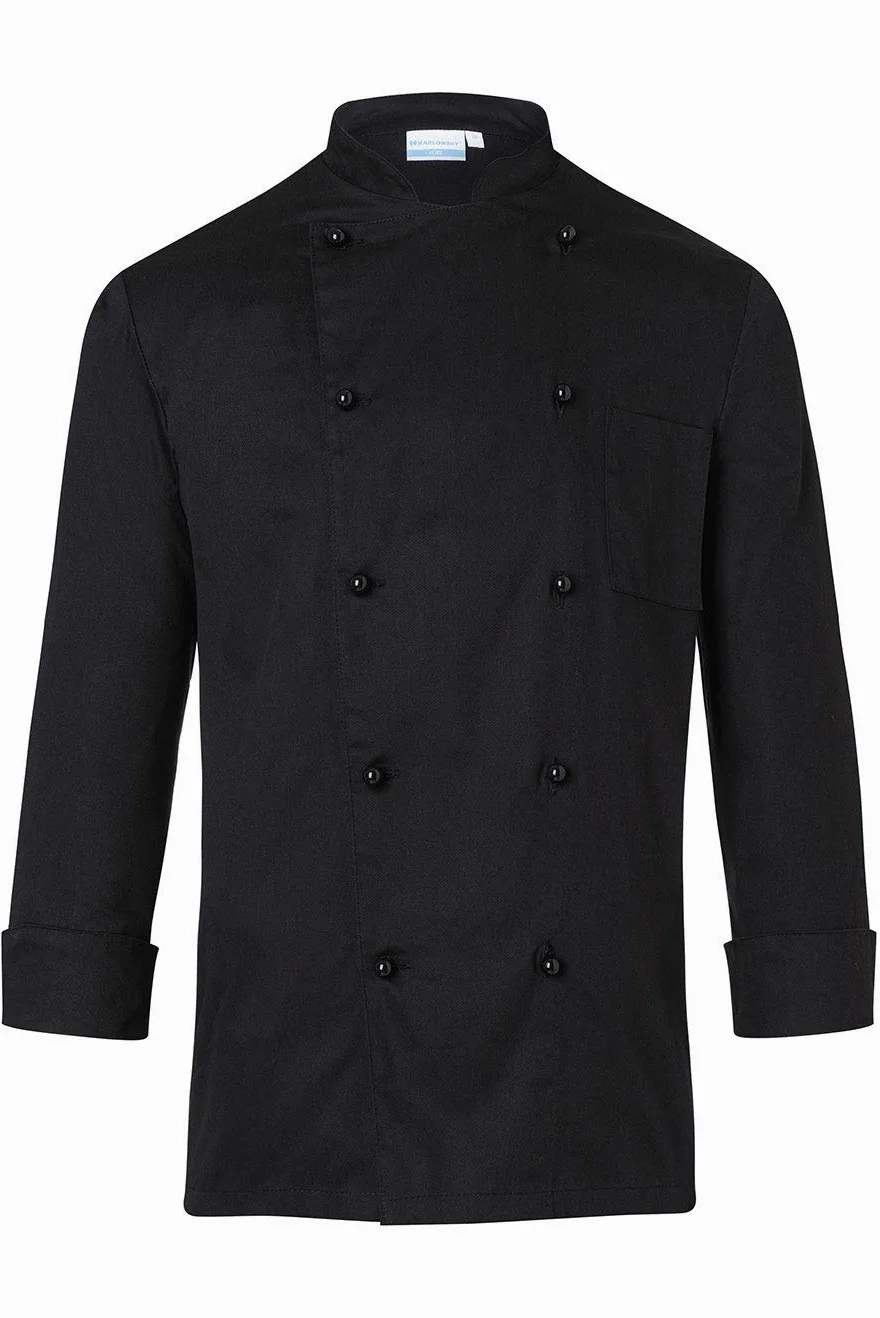 Karlowsky Chaqueta de cocinero Basic negra, talla 4XL