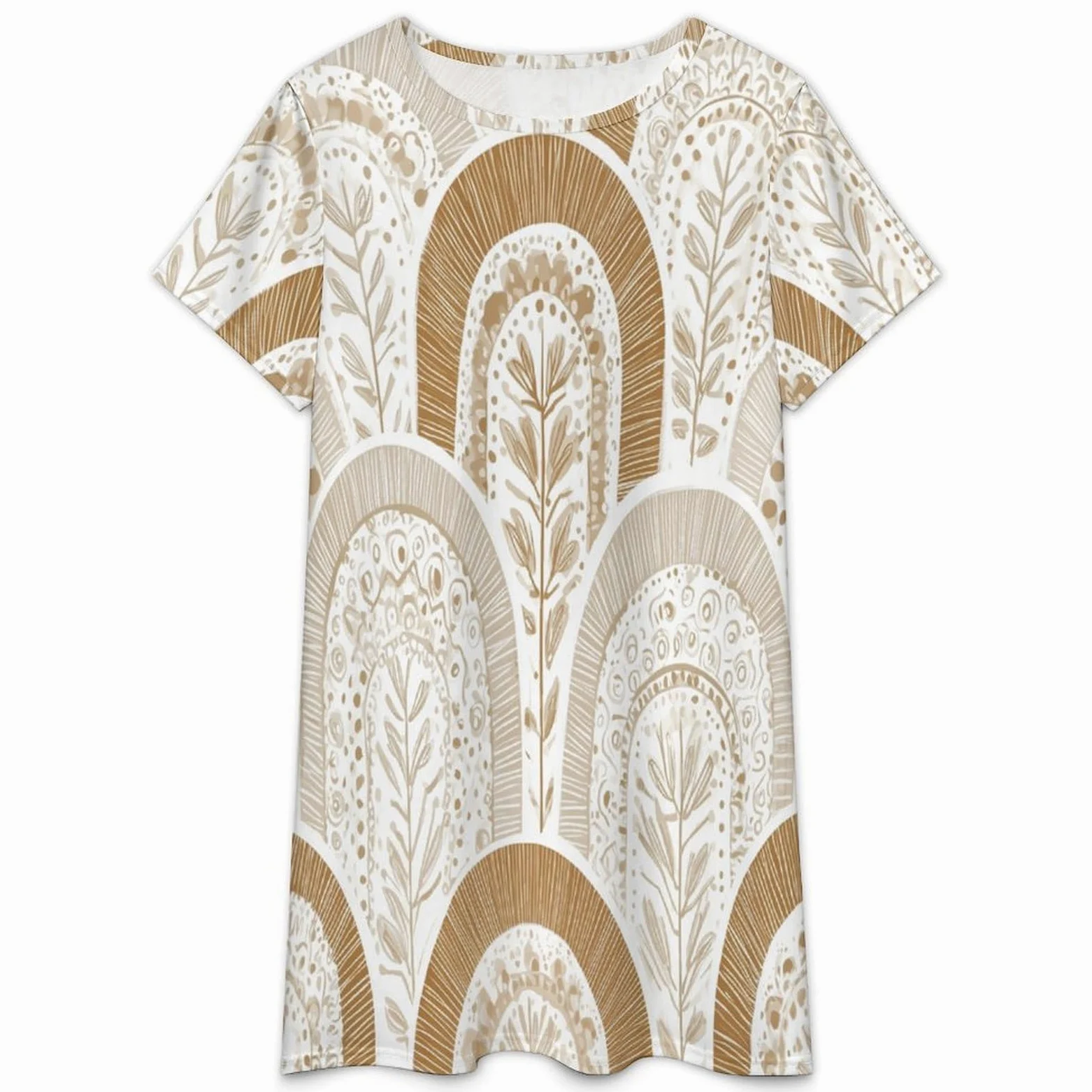 Pijamas De Verano para Mujer - Flores Abstractas Camisón Holgado De Manga Corta De Verano Talla Grande Estilo Vintage Ropa De Dormir Y Estar En Casa.
