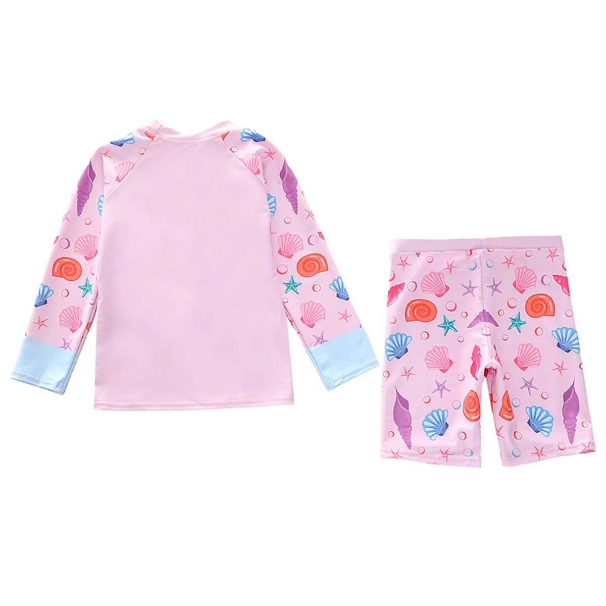 Bañador para niñas de manga larga Rashguard con pantalones de longitud media, traje de playa para niños pequeños edad 2 12 verano traje de baño
