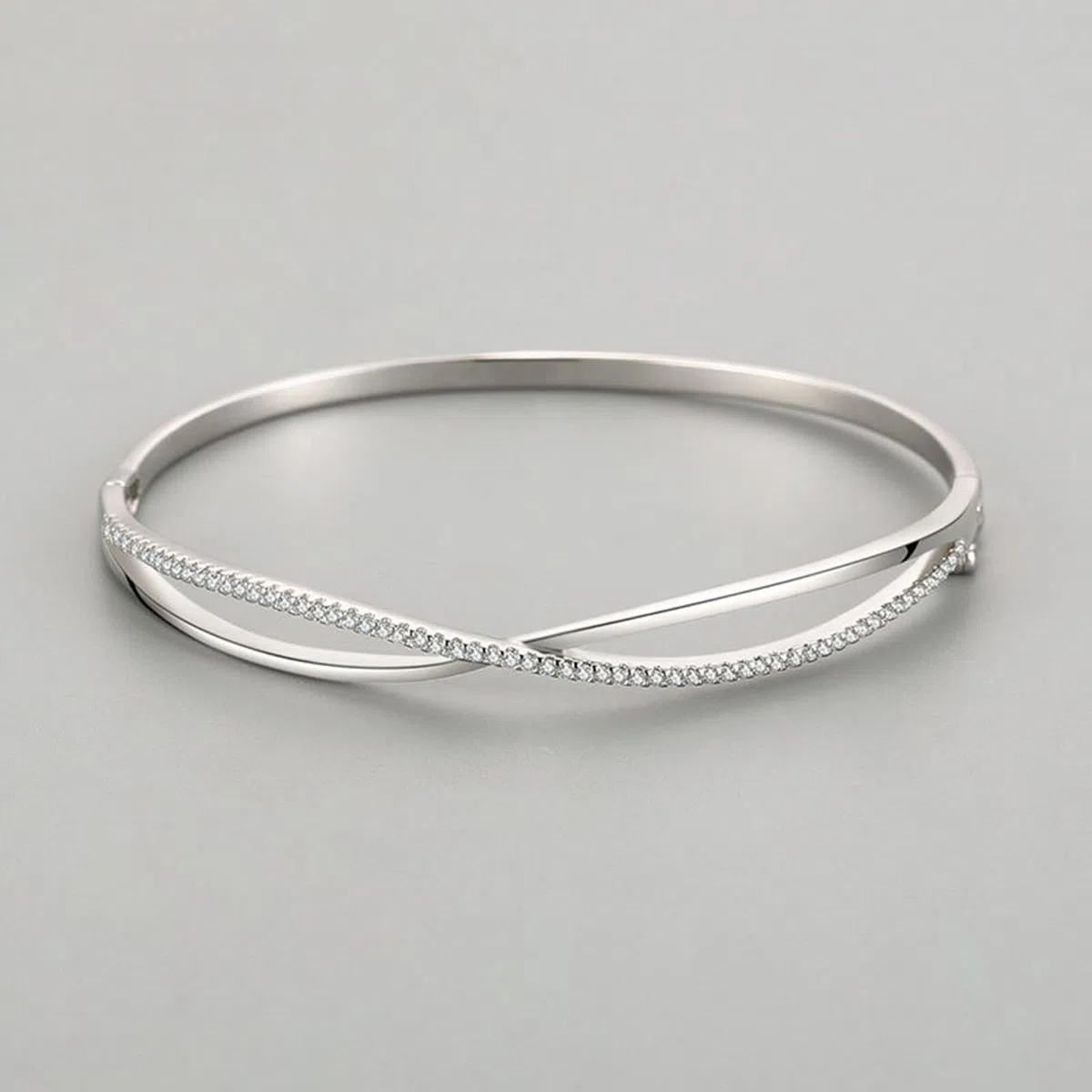 Pulseras de moda para mujer, pulseras de moda con cruz con moissanita, oro blanco, regalos de cumpleaños para mujer