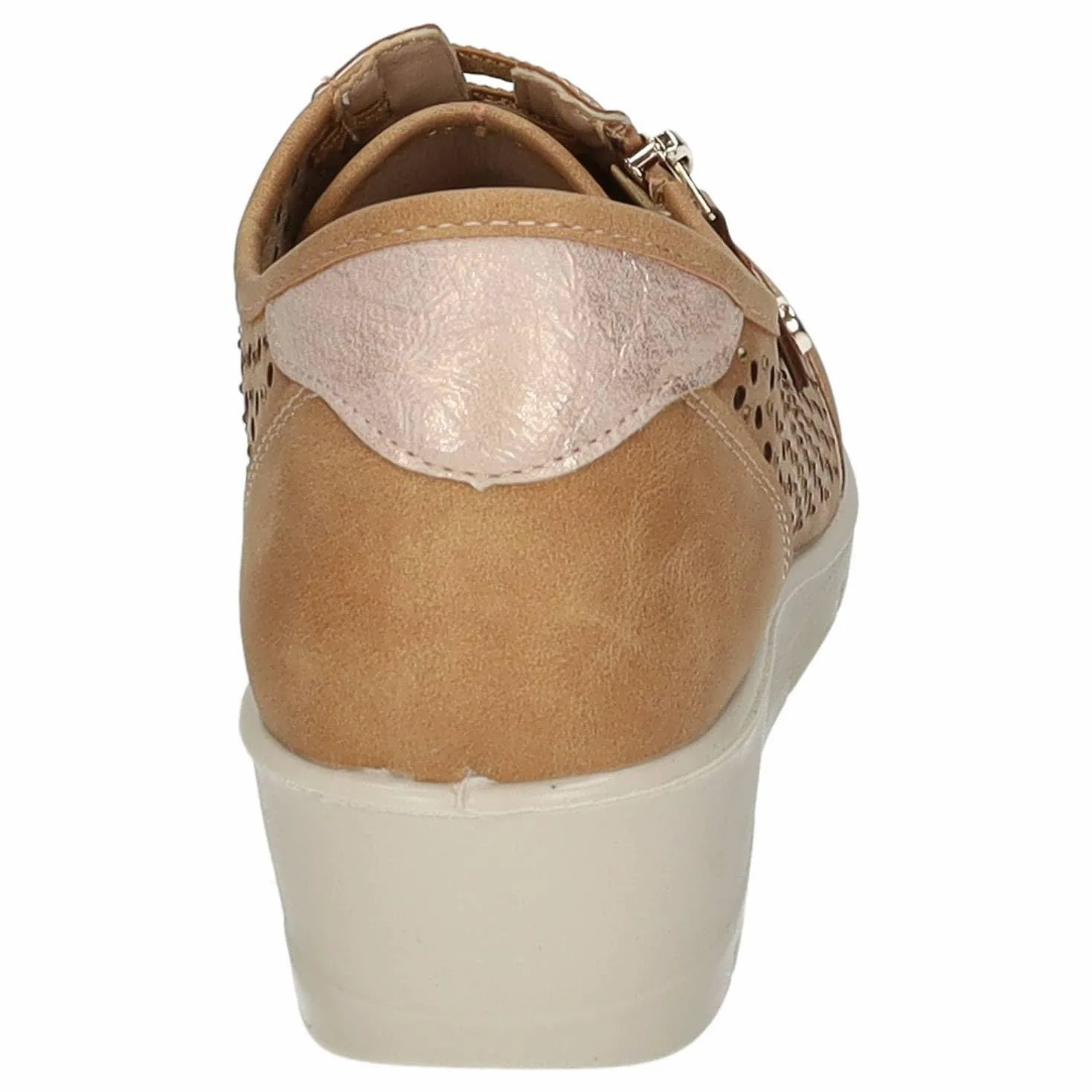 26M206 Calzado Calado para Mujer Color Cuero, Ligero, con Plantilla extraíble Suave y Gruesa, Ideal para Primavera y Verano Mujer Deportivos