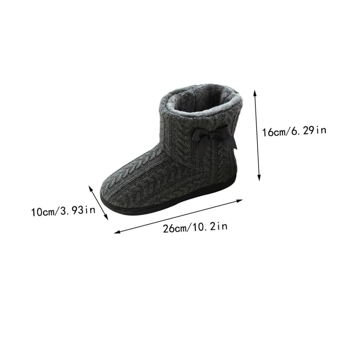 GALPADA Botas de Punto para Mujer Talla 39-40, Suela de Goma Antideslizante