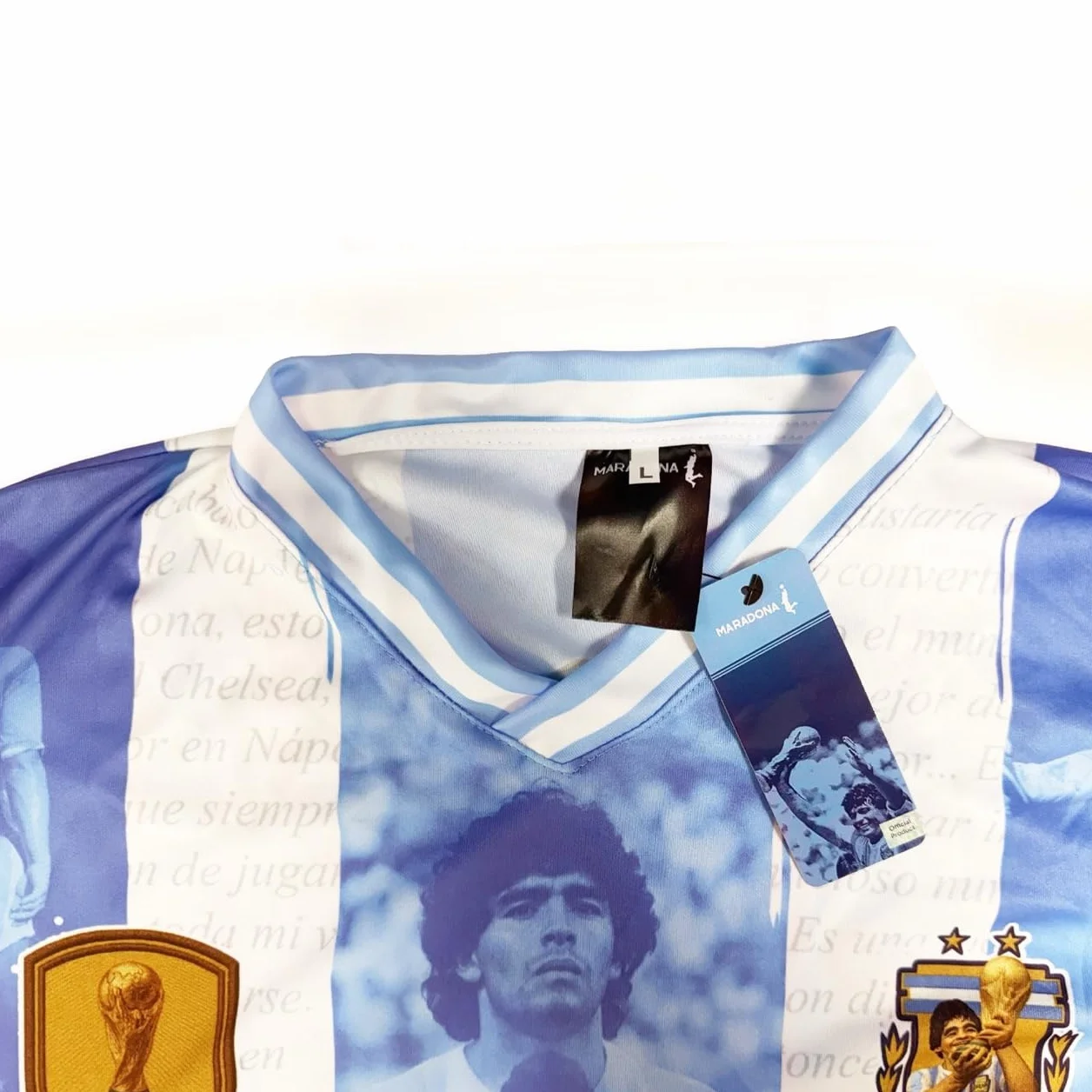 Soul up Camiseta de Fútbol Diego Armando Maradona - El Pibe de Oro. Réplica Oficial. Camiseta de Fútbol Argentina para Niño y Adulto.