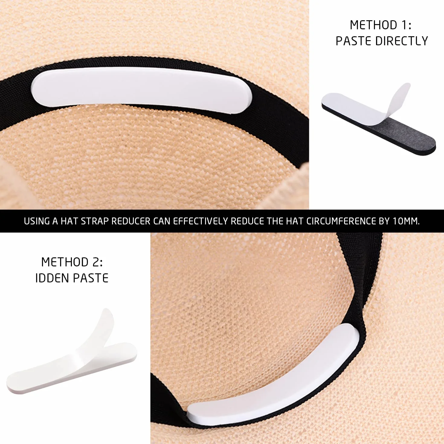 30 Cintas Para El TamañO Del Sombrero, Reductor Del TamañO Del Sombrero, Autoadhesivas En El Interior De Las Correas Del Sombrero, Para Ajustar La Cincha Del ArnéS, Unisex