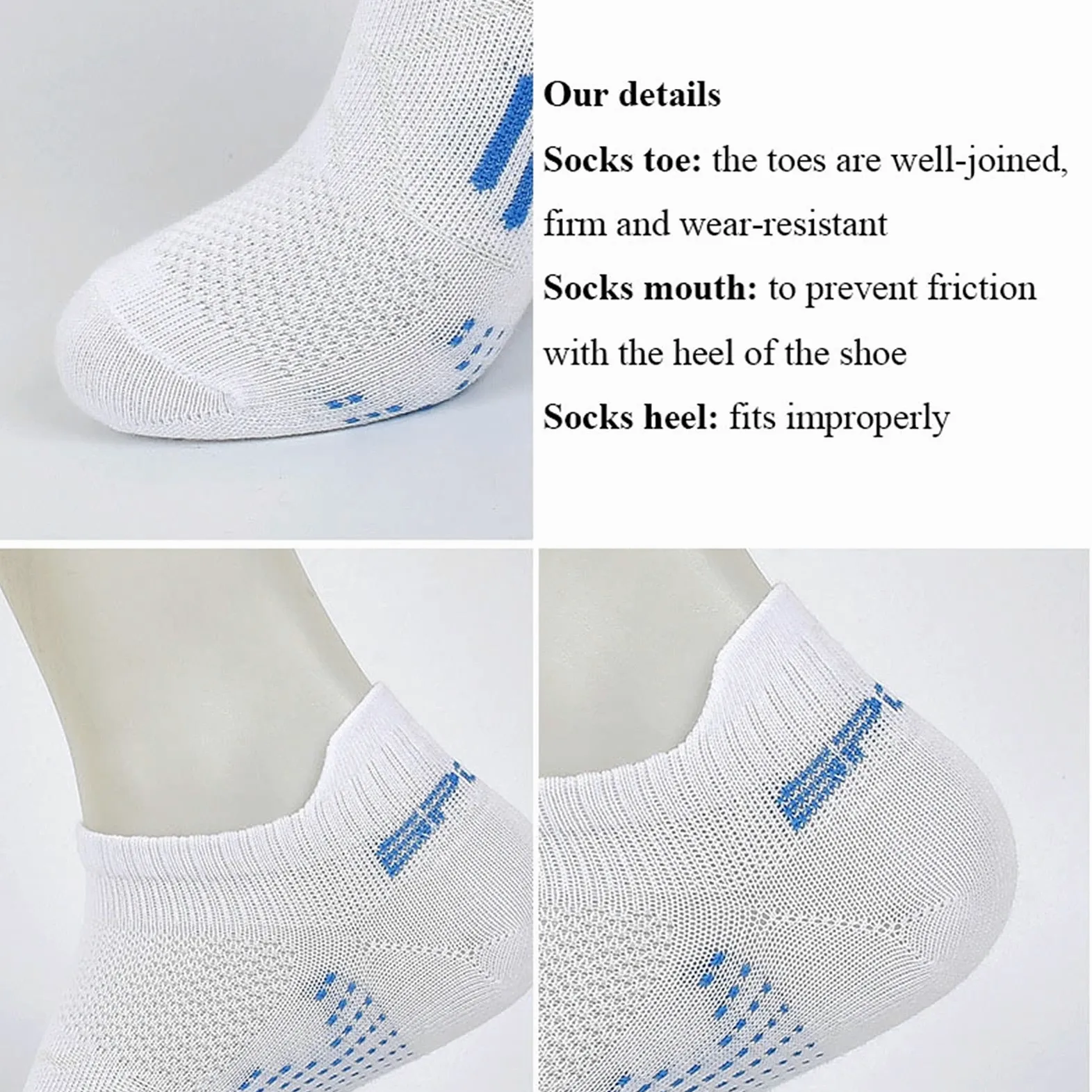 Hombres/Mujeres Running Socks Outdoor Deporte Ciclismo Fino Transpirable Quick Dry Moisture Mojaming Fitness Compresión Bajo Corte Corto Calcetín Senderismo