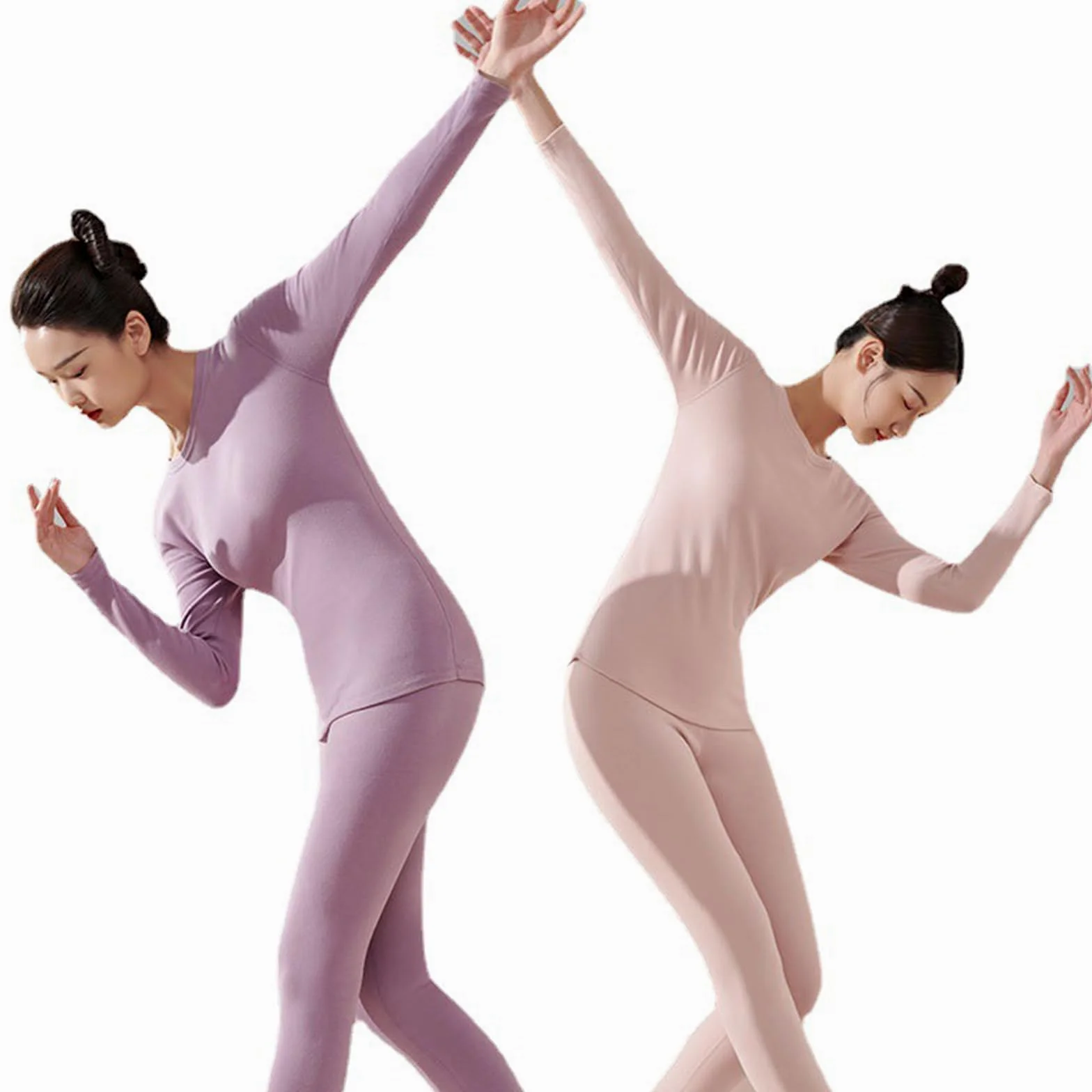 Ropa Interior térmica de Puro algodón para Mujer, Estilo Grueso y Aterciopelado.,F-M