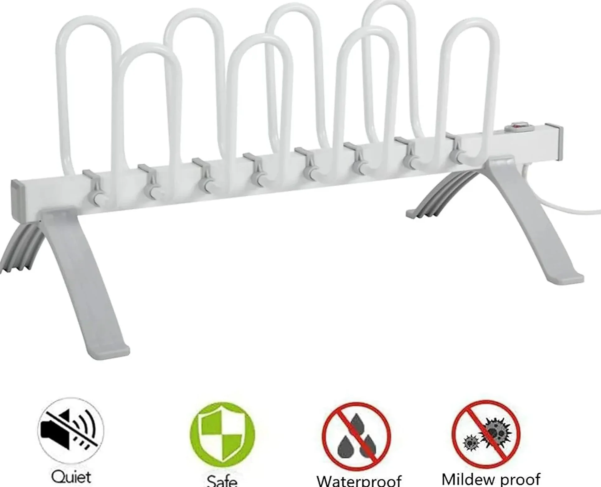 Secador de zapatos eléctrico con 4 estantes, estante de secado rápido para botas de trabajo, botas de fútbol, zapatillas y accesorios