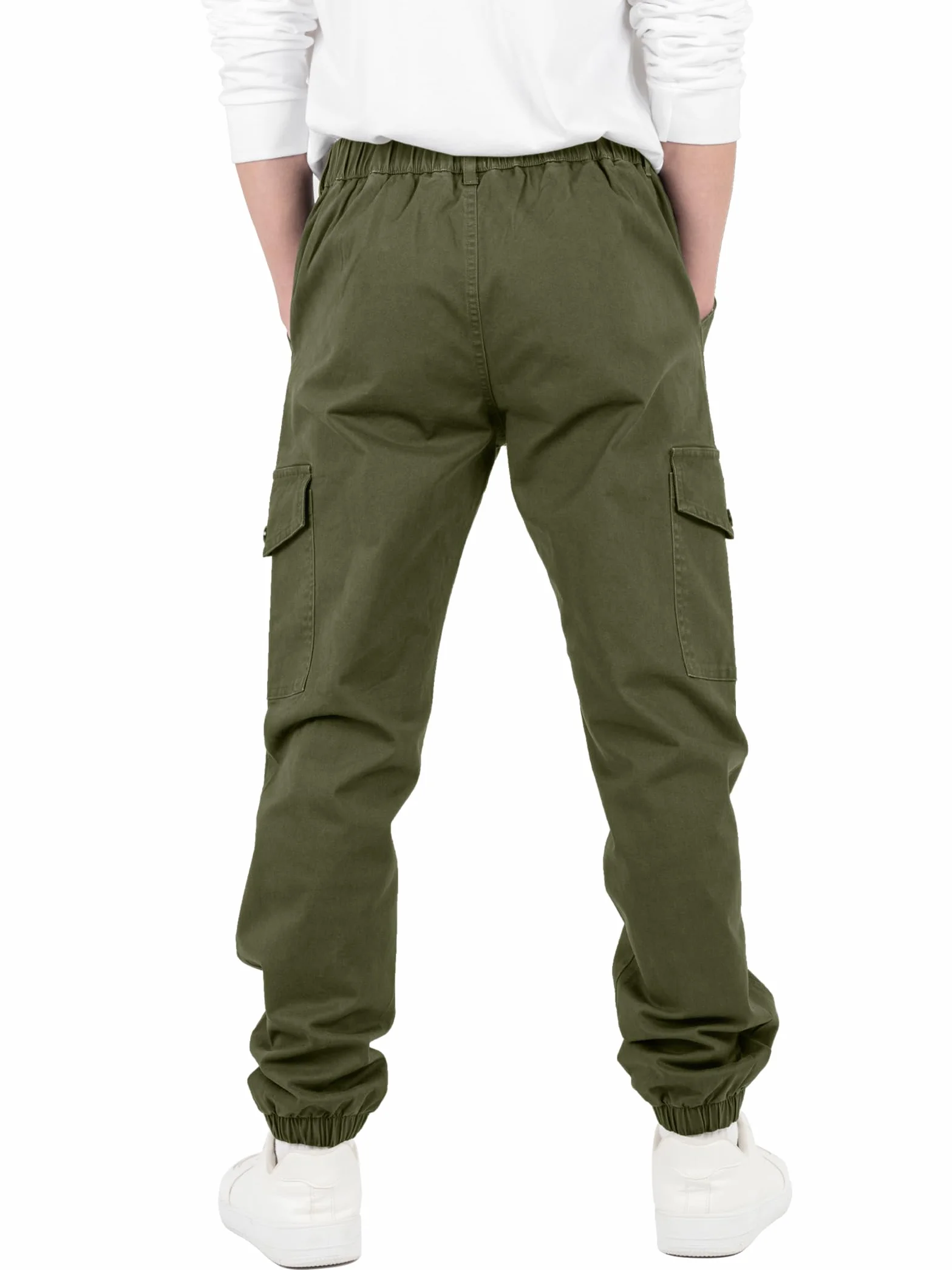 CAMLAKEE Pantalones para Niños, Pantalones Cargo Joggers con Cintura Elastica