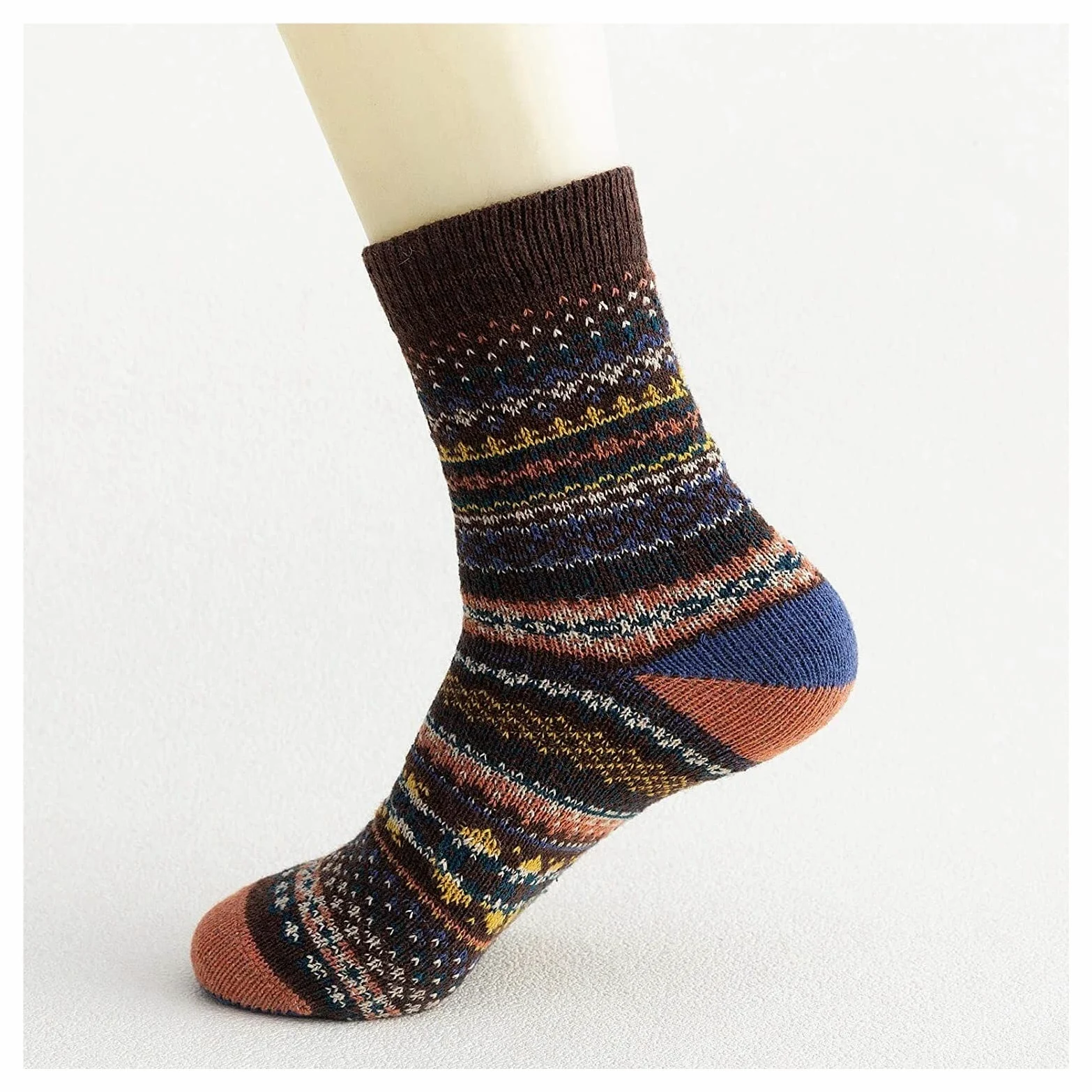 Calcetines Termicos 5 Pares De Calcetines De Lana Para Mujer, Calcetines De Invierno Cálidos De Punto Grueso Para Mujer, Calcetines Cómodos Y Acogedores Calcetines Invierno