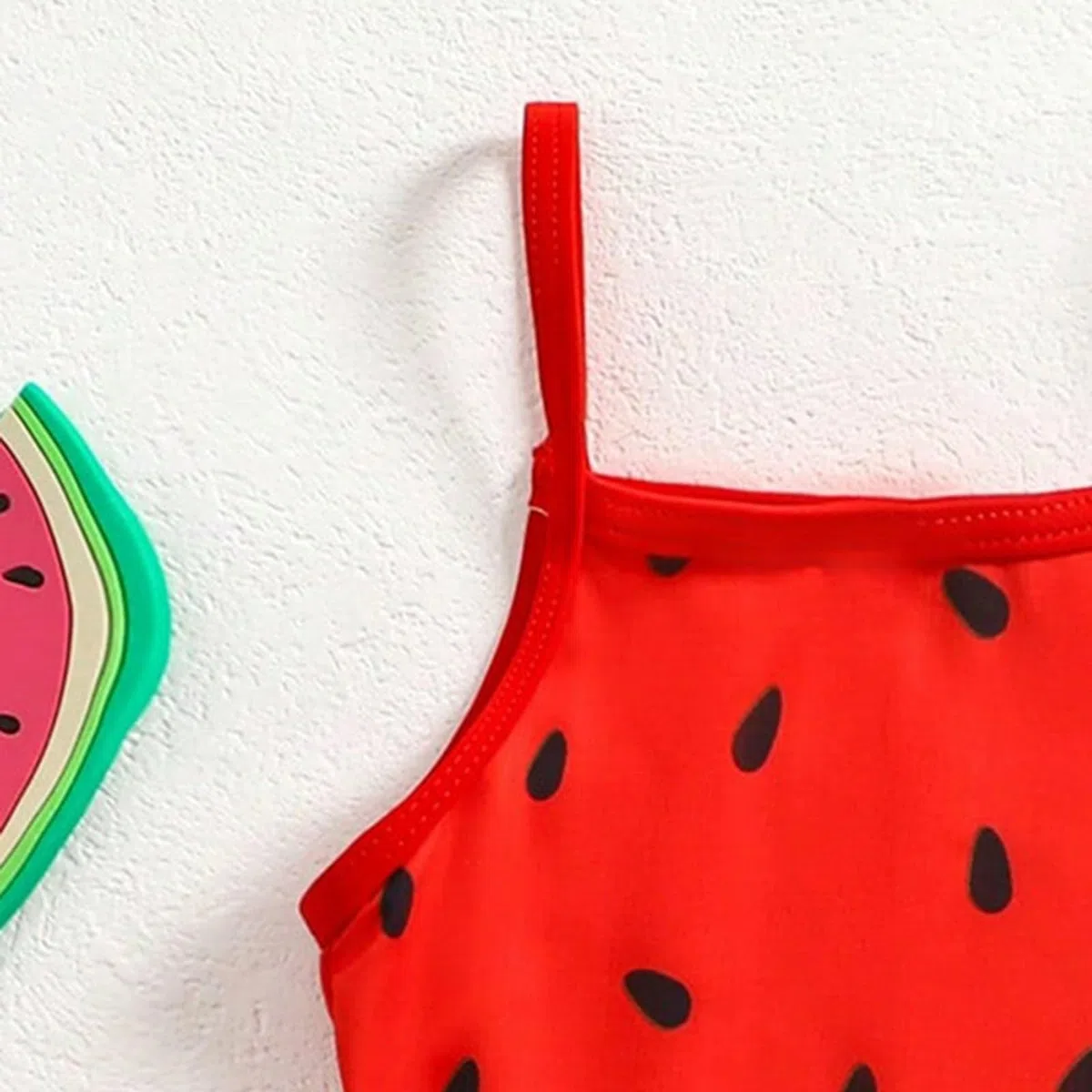Generisch Bañador deportivo para niña con bonito patrón de sandía, cómodo traje de baño de verano para niños