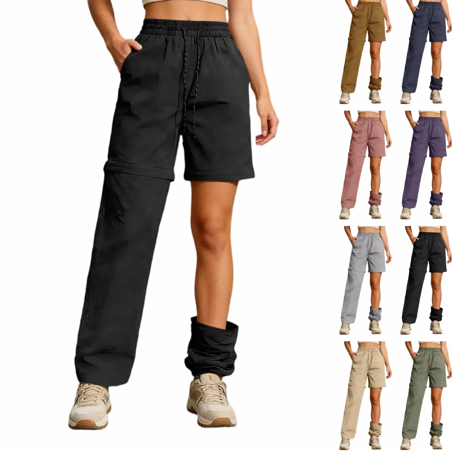 Pantalón Senderismo Mujer Impermeable Perneras Desmontable Deportivo