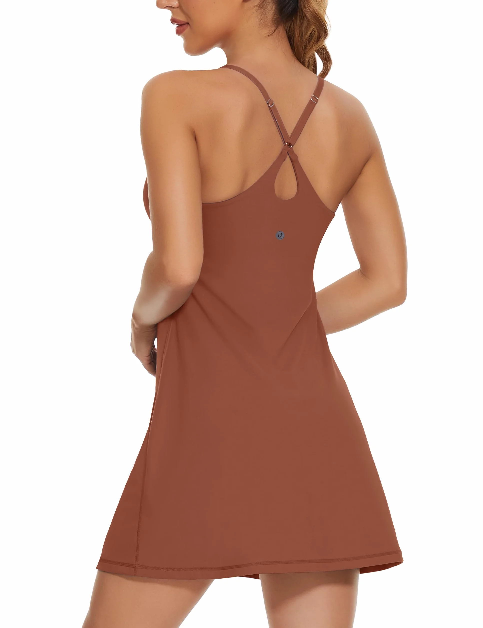 Desol Vestido de tenis mujer con sujetador integrado bolsillos ajustables
