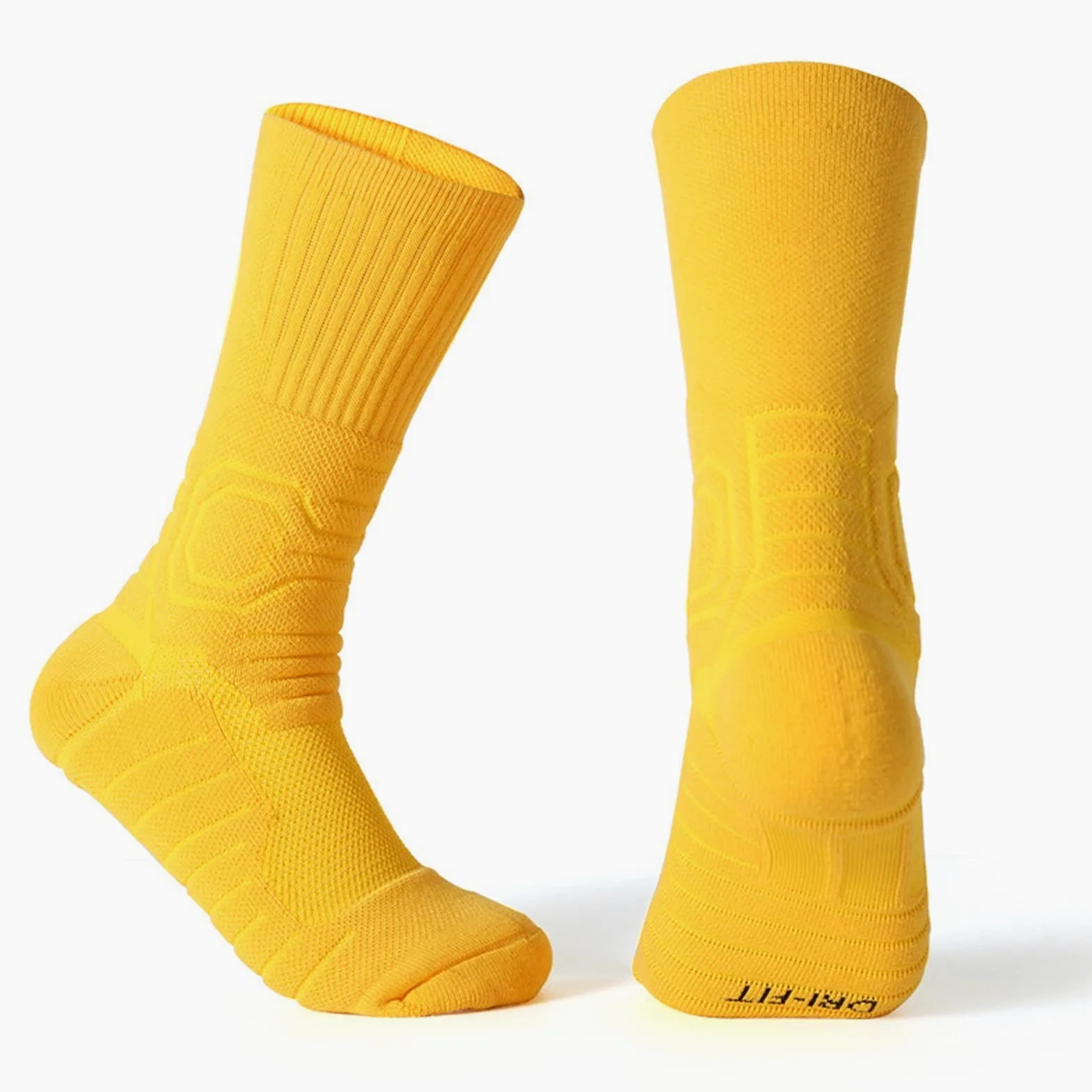 Calcetines Deportivos Hombres Rendimiento al Aire Libre Fitness Baloncesto Ciclismo Corriendo Compresión Atlética Cojín Grueso Cojín Calcetín Skiking