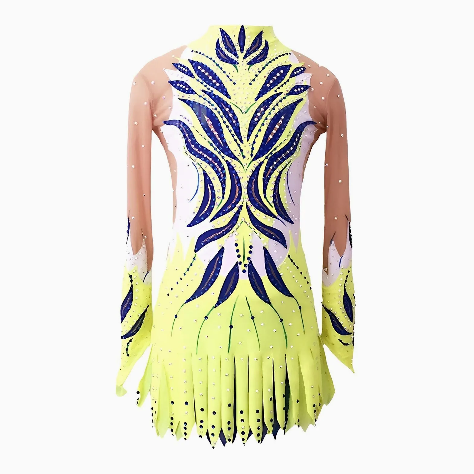 Maillot De Gimnasia Rítmica for Niñas Y Mujeres, Mono De Competición De Alta Elasticidad Con Cristales.