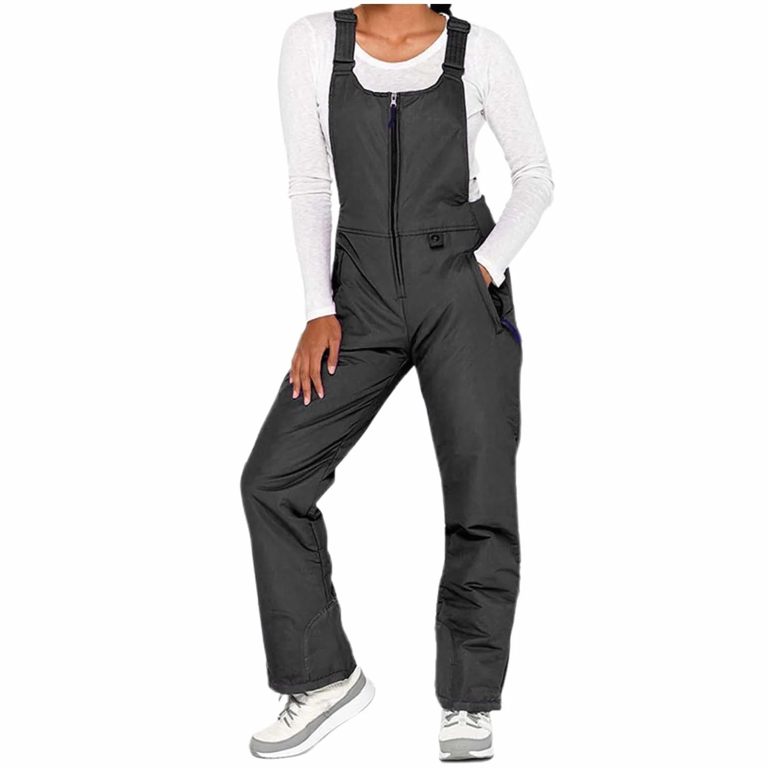 Pantalones de esquí impermeables para hombre y mujer, térmicos, resistentes al viento, talle alto, snowboard